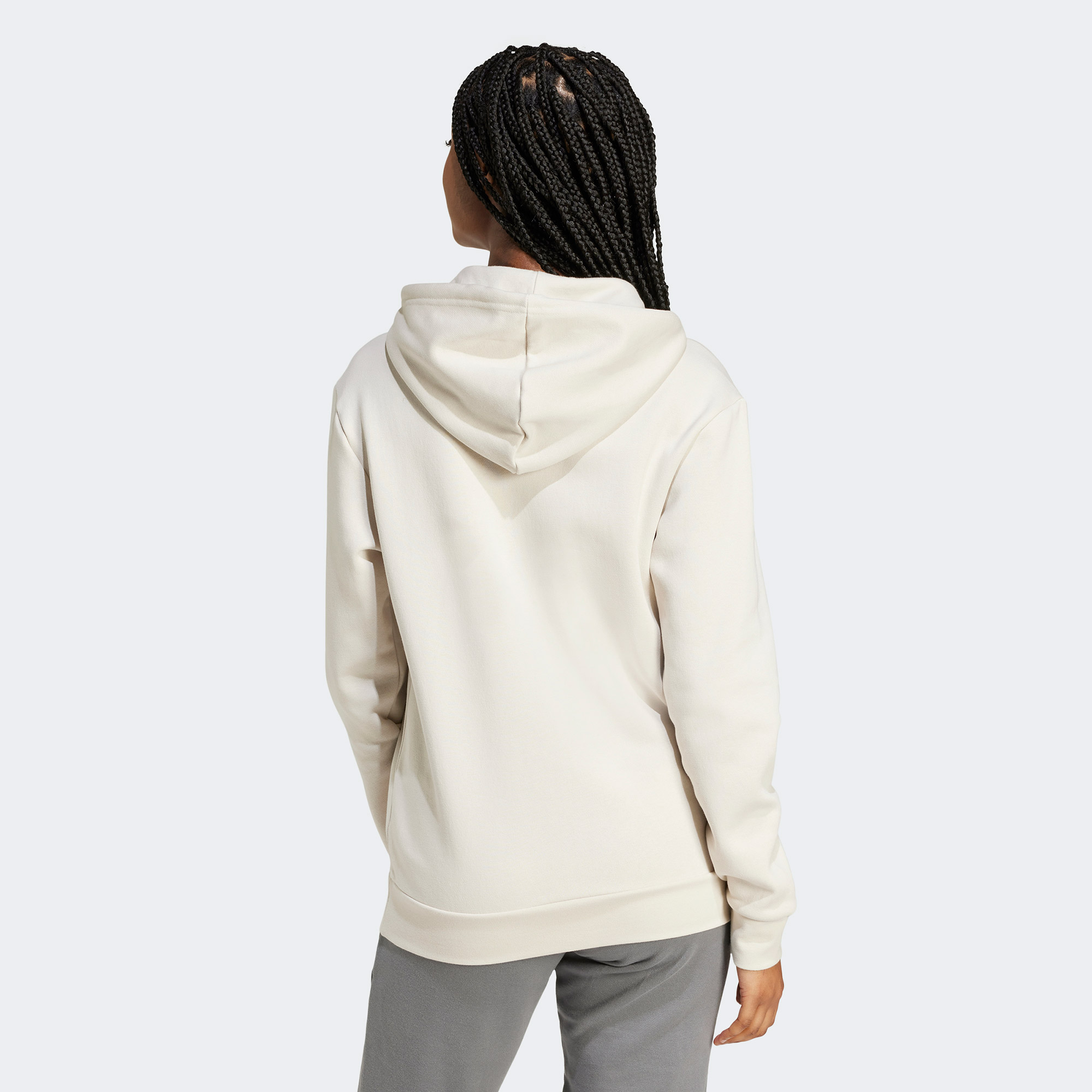 adidas Essentials Small Logo Kadın Bej Günlük Sweatshirt