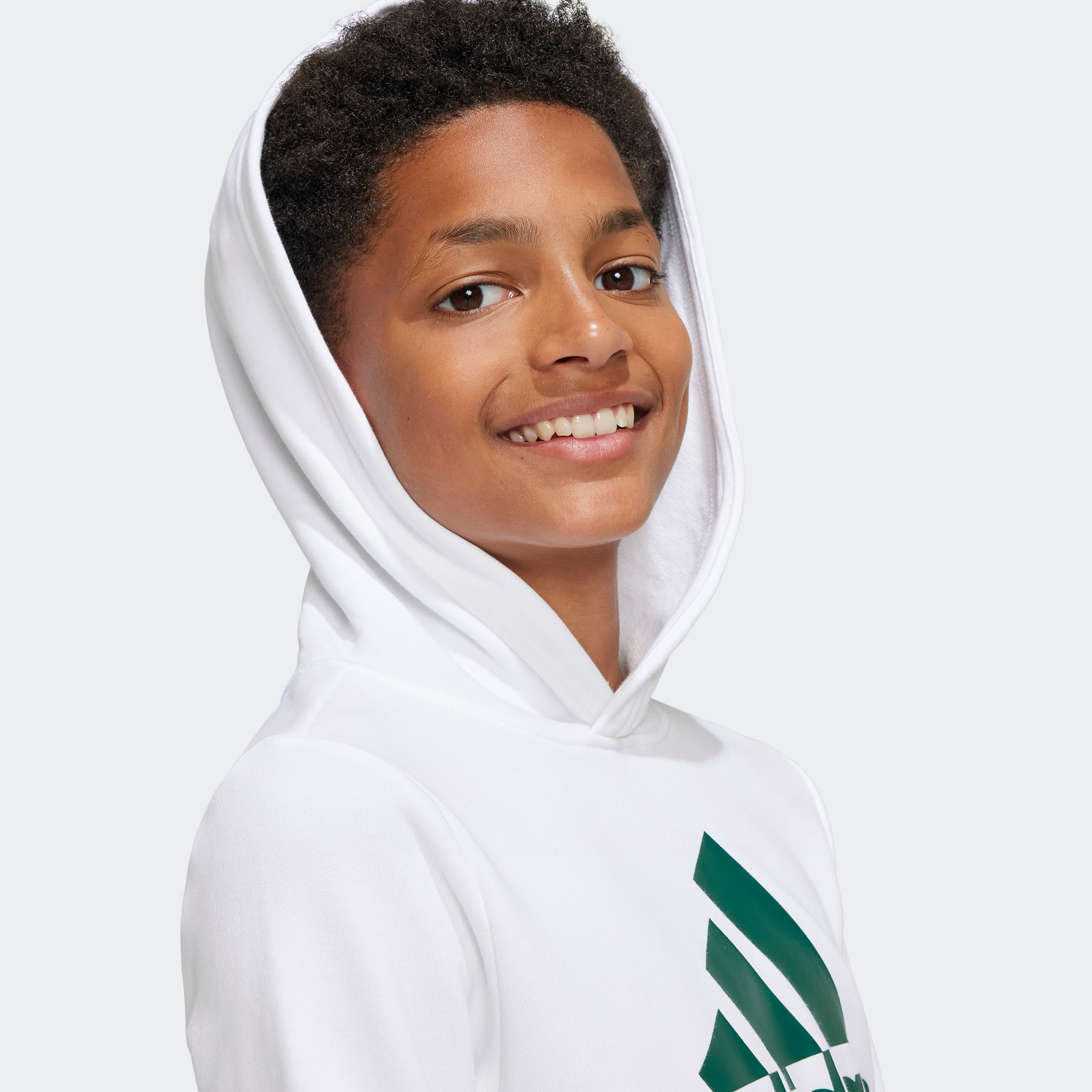 adidas Big Logo Essentials Cotton Çocuk Beyaz Hoodie