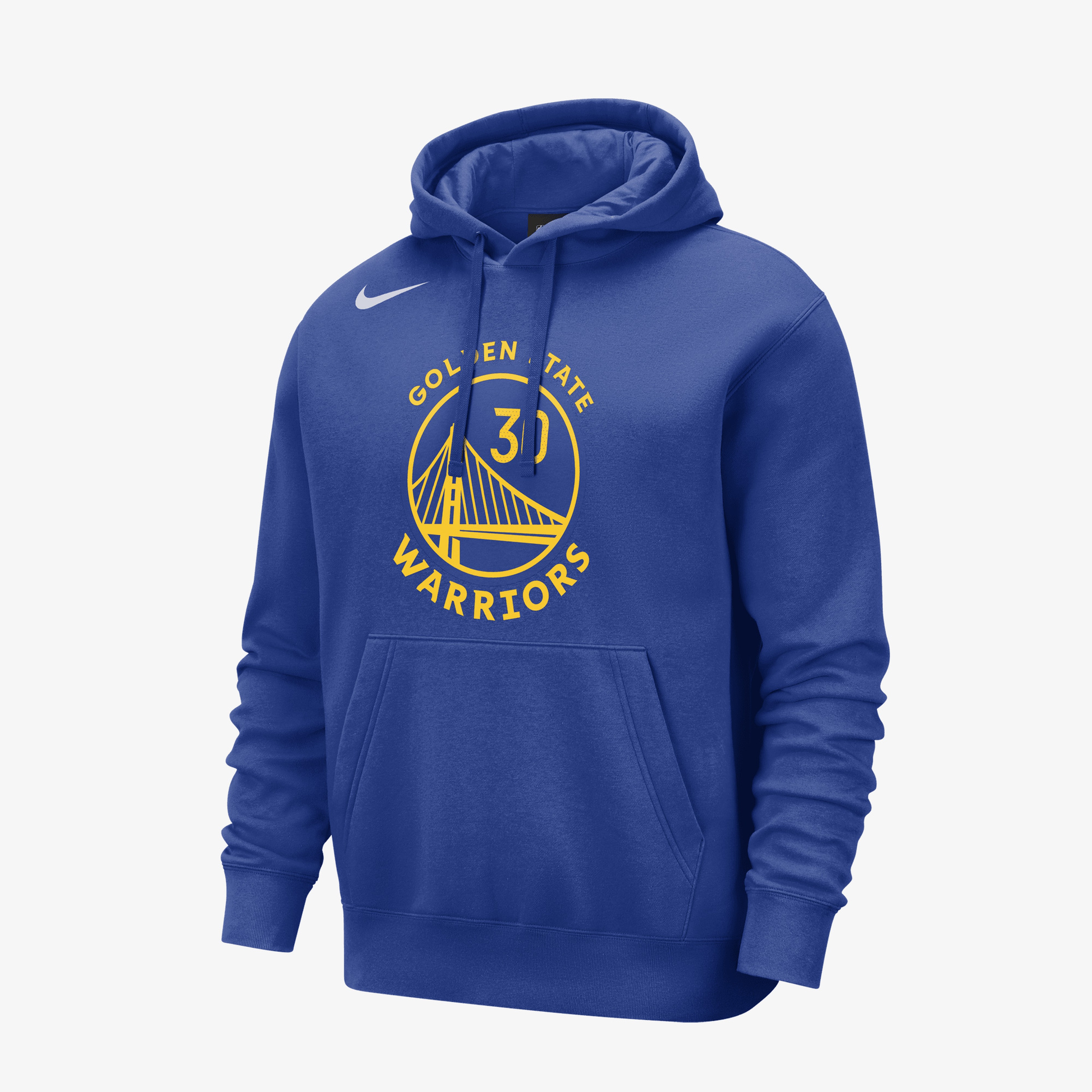 Nike Golden State Warriors Club Erkek Mavi Hoodie