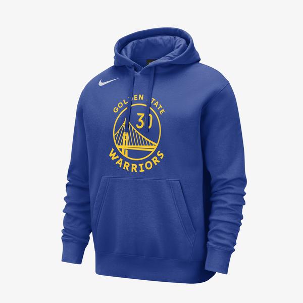Nike Golden State Warriors Club Erkek Mavi Hoodie