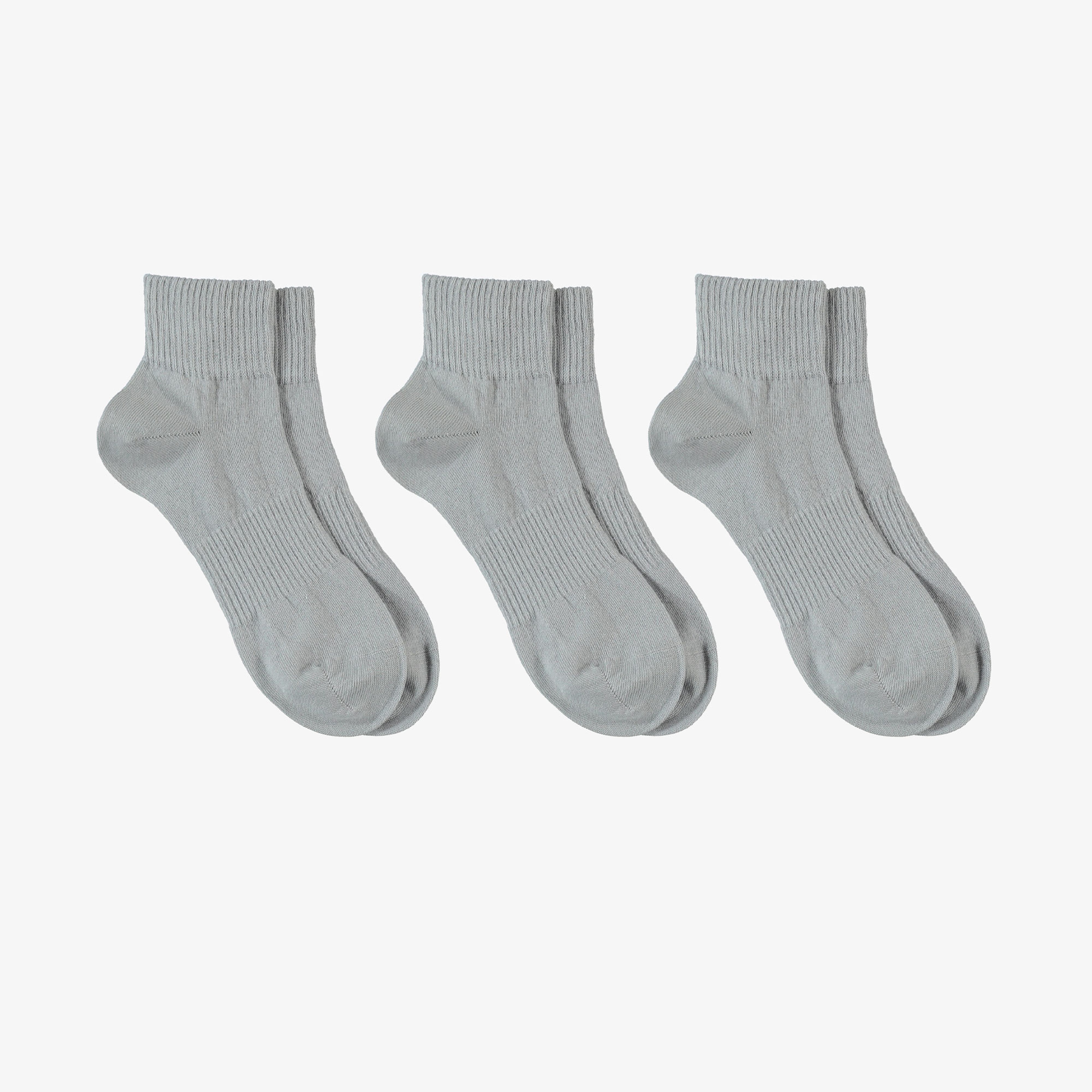 UNITED4 Core Unisex Gri 3'lü Çorap