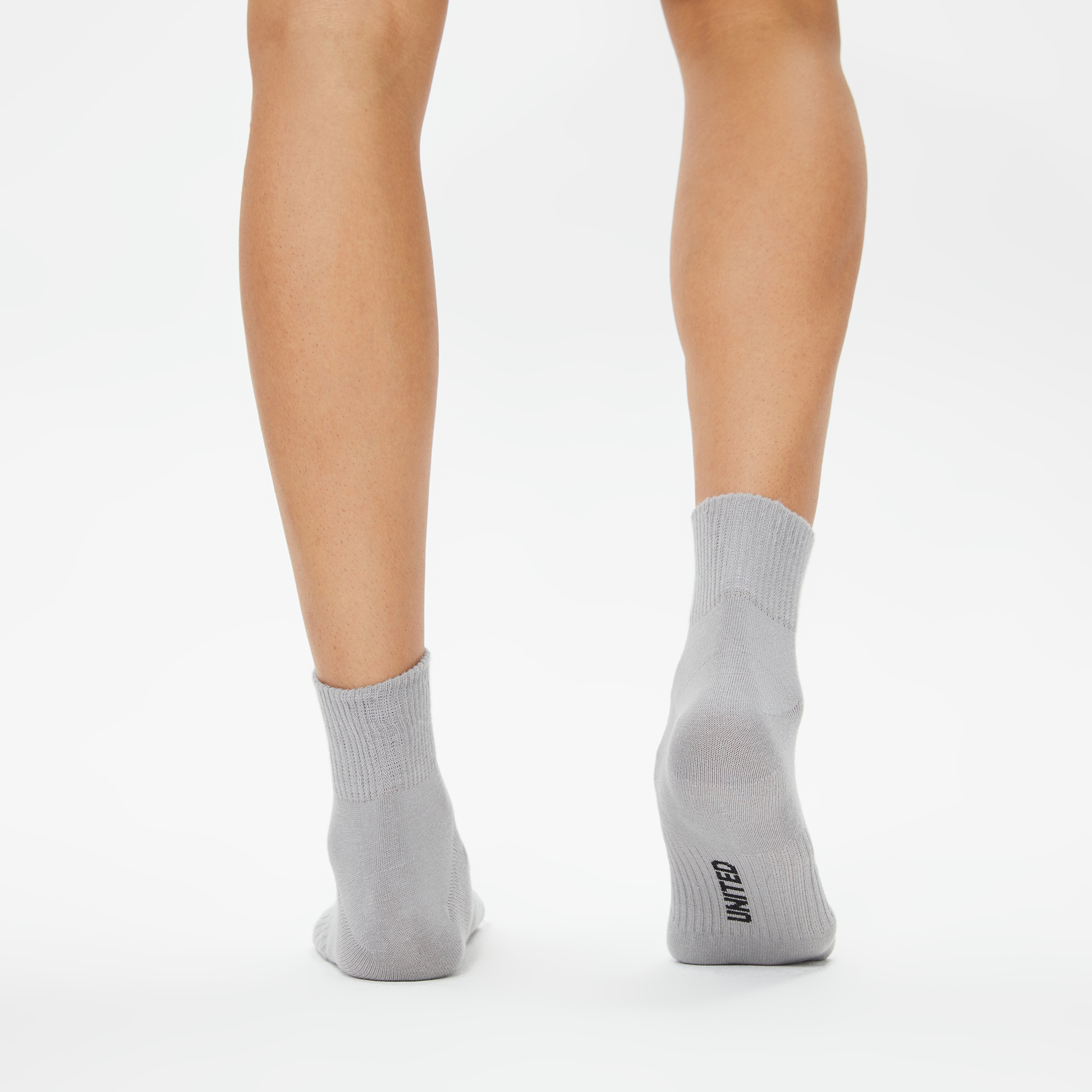 UNITED4 Core Unisex Gri 3'lü Çorap