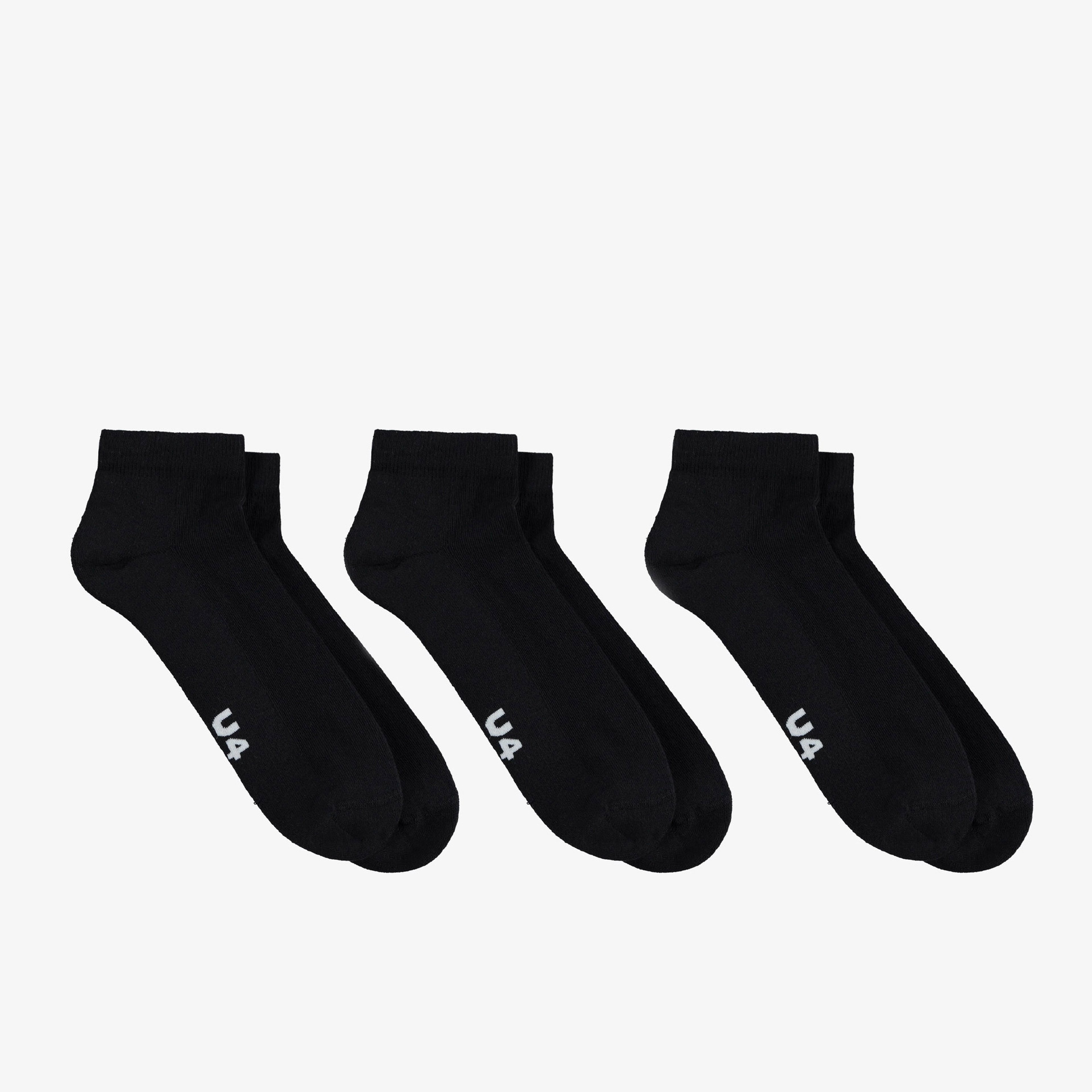 UNITED4 Classic Unisex Siyah 3'lü Çorap