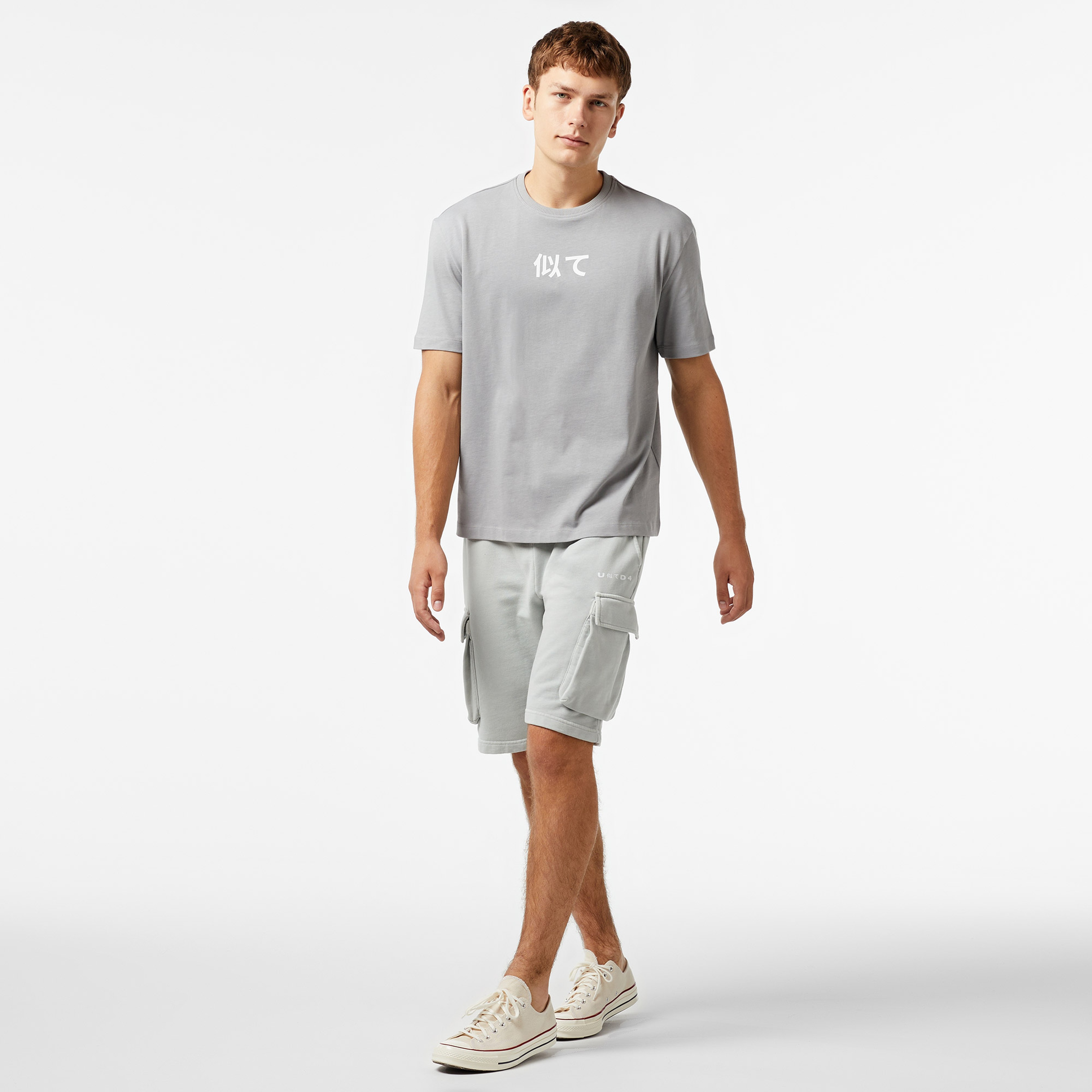 UNITED4 Classic Erkek Gri T-Shirt