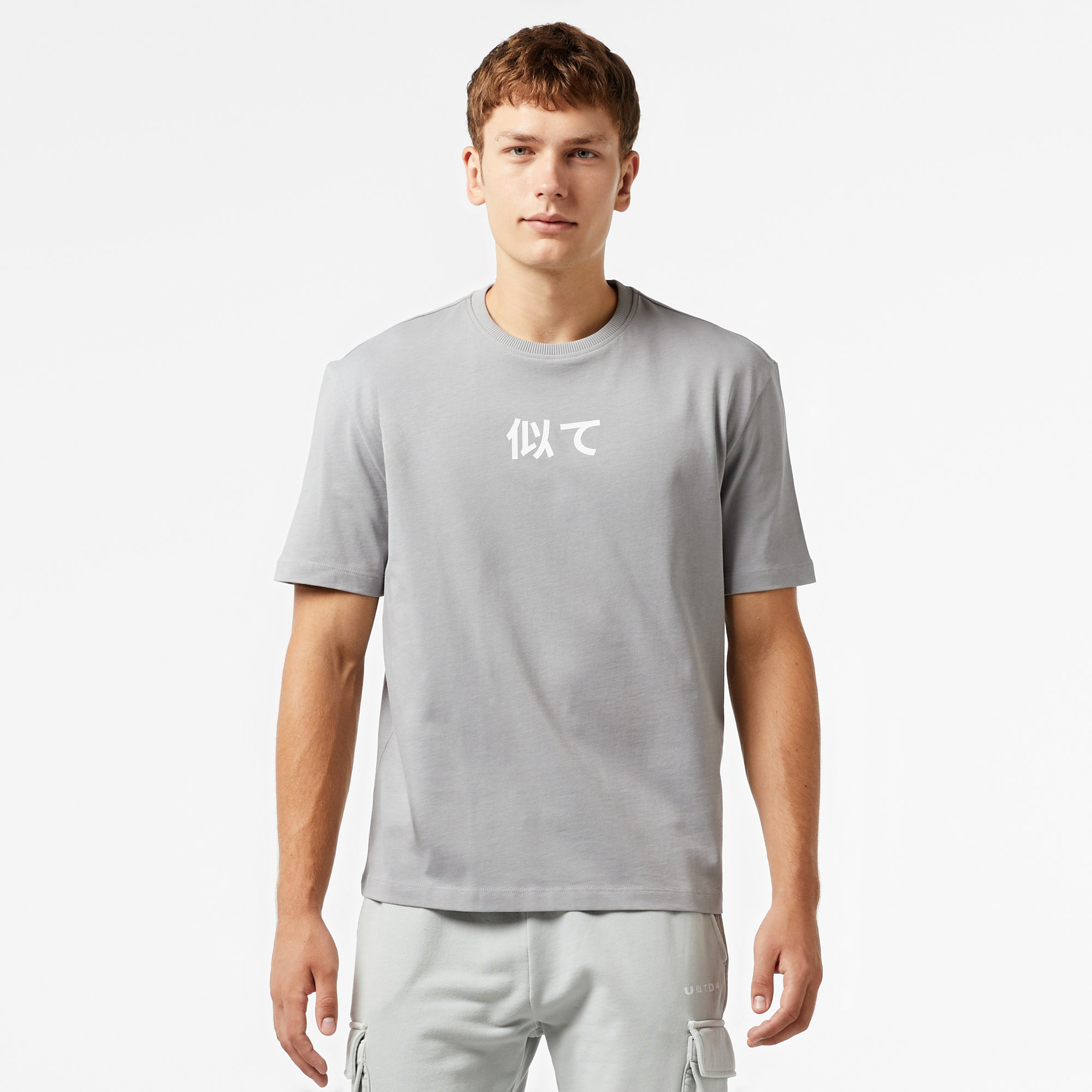 UNITED4 Classic Erkek Gri T-Shirt