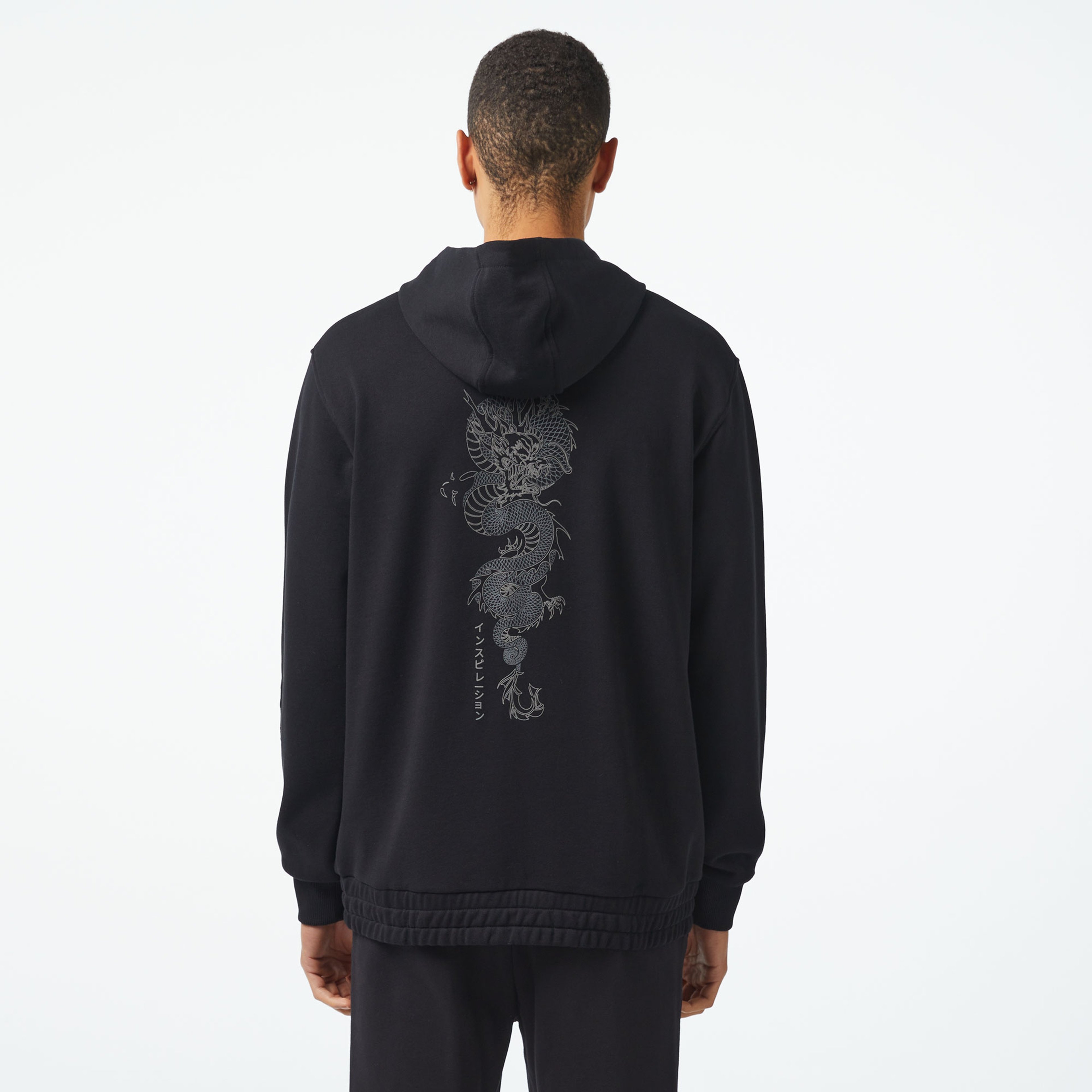 UNITED4 JPN Erkek Siyah Hoodie