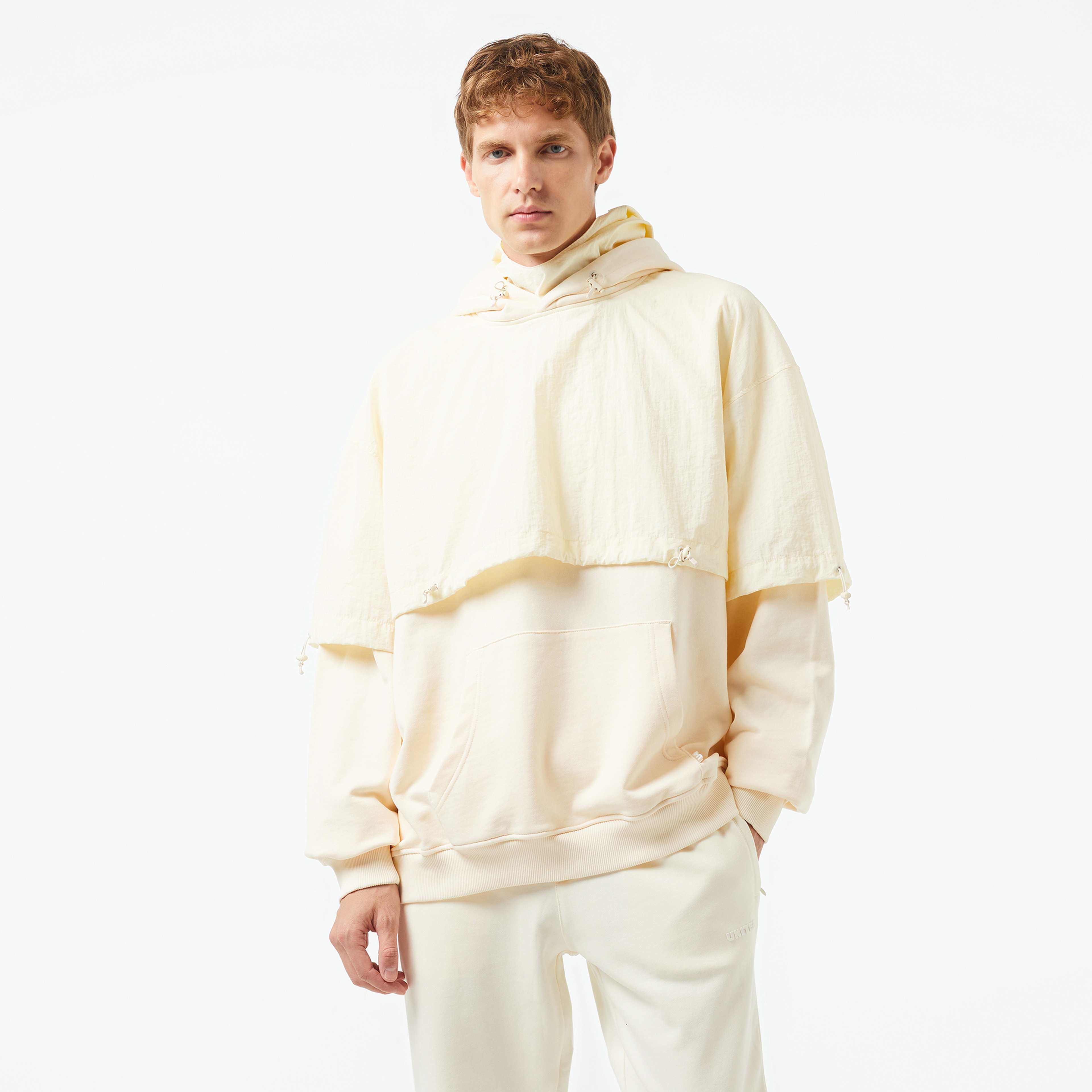 UNITED4 Astronot Erkek Krem Hoodie