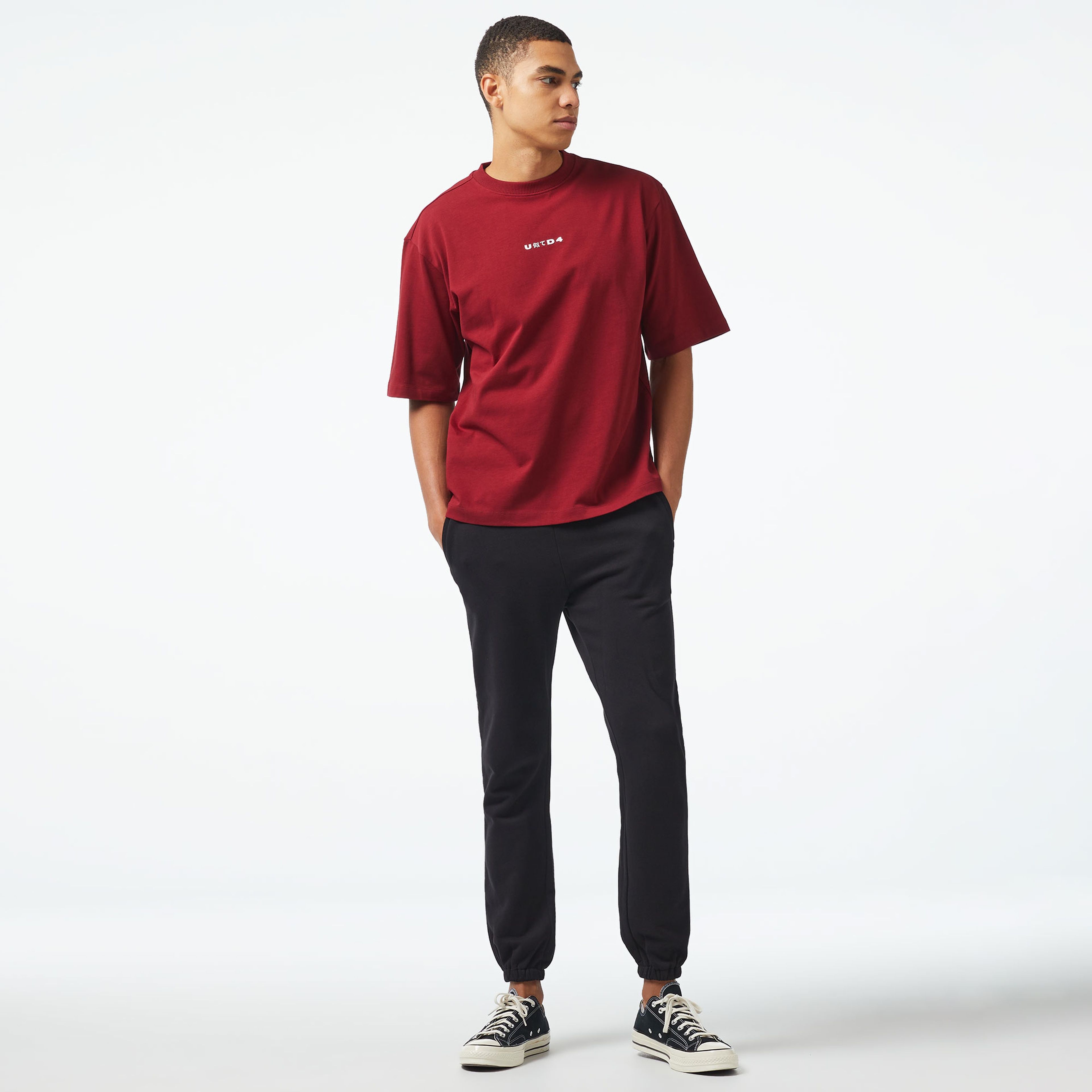 UNITED4 1.0 Essentials Erkek Bordo T-Shirt