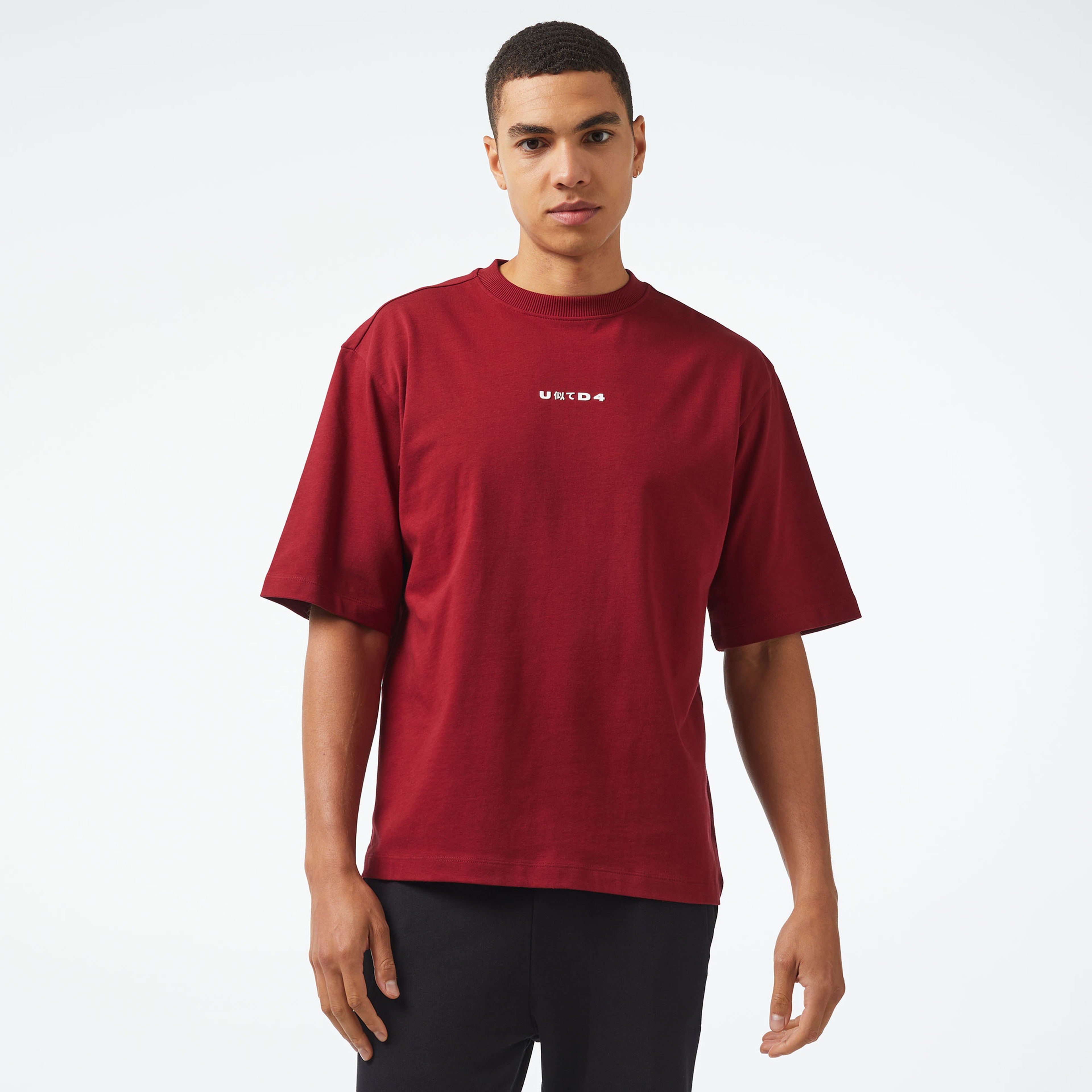 UNITED4 1.0 Essentials Erkek Bordo T-Shirt