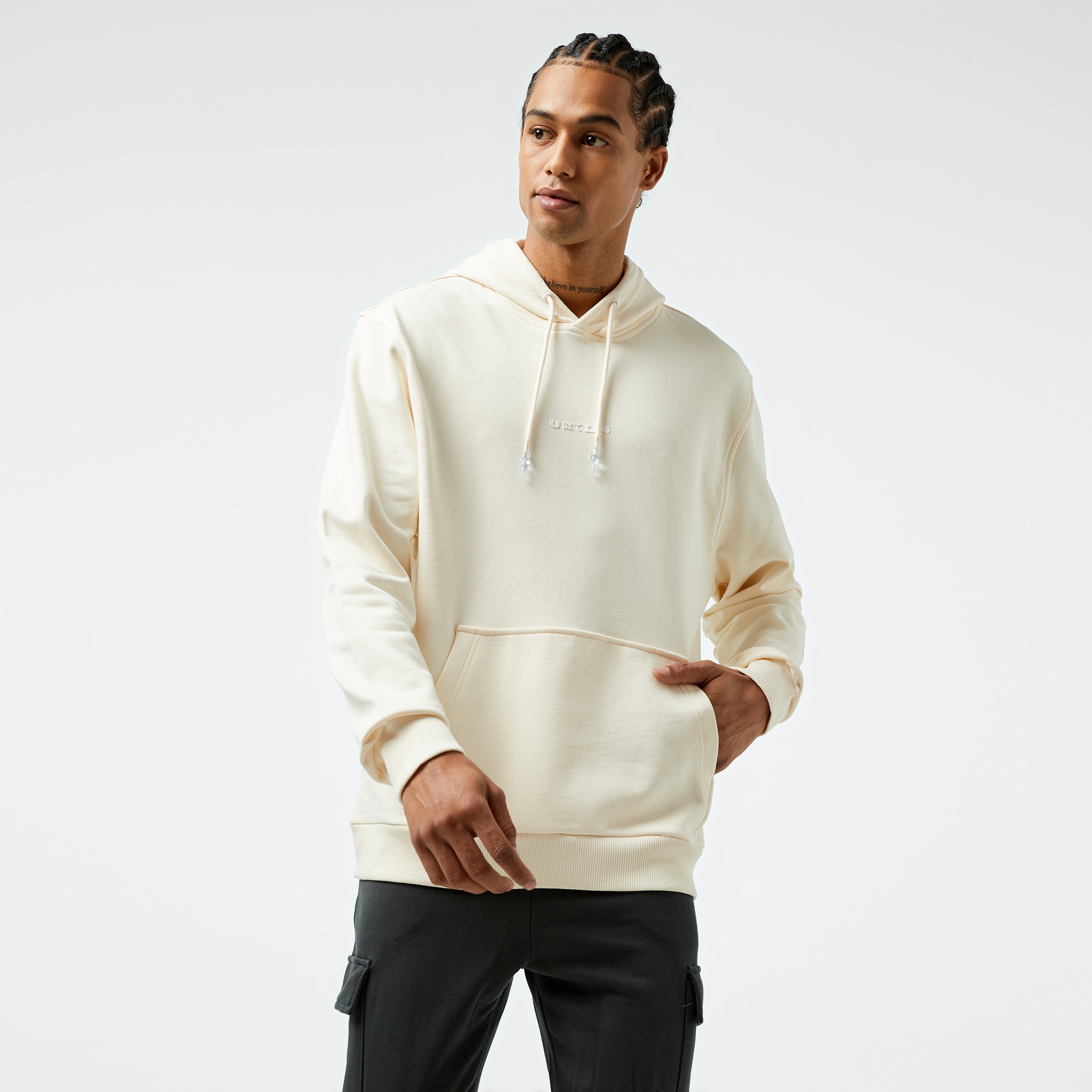 UNITED4 1.0 Essentials Erkek Krem Hoodie