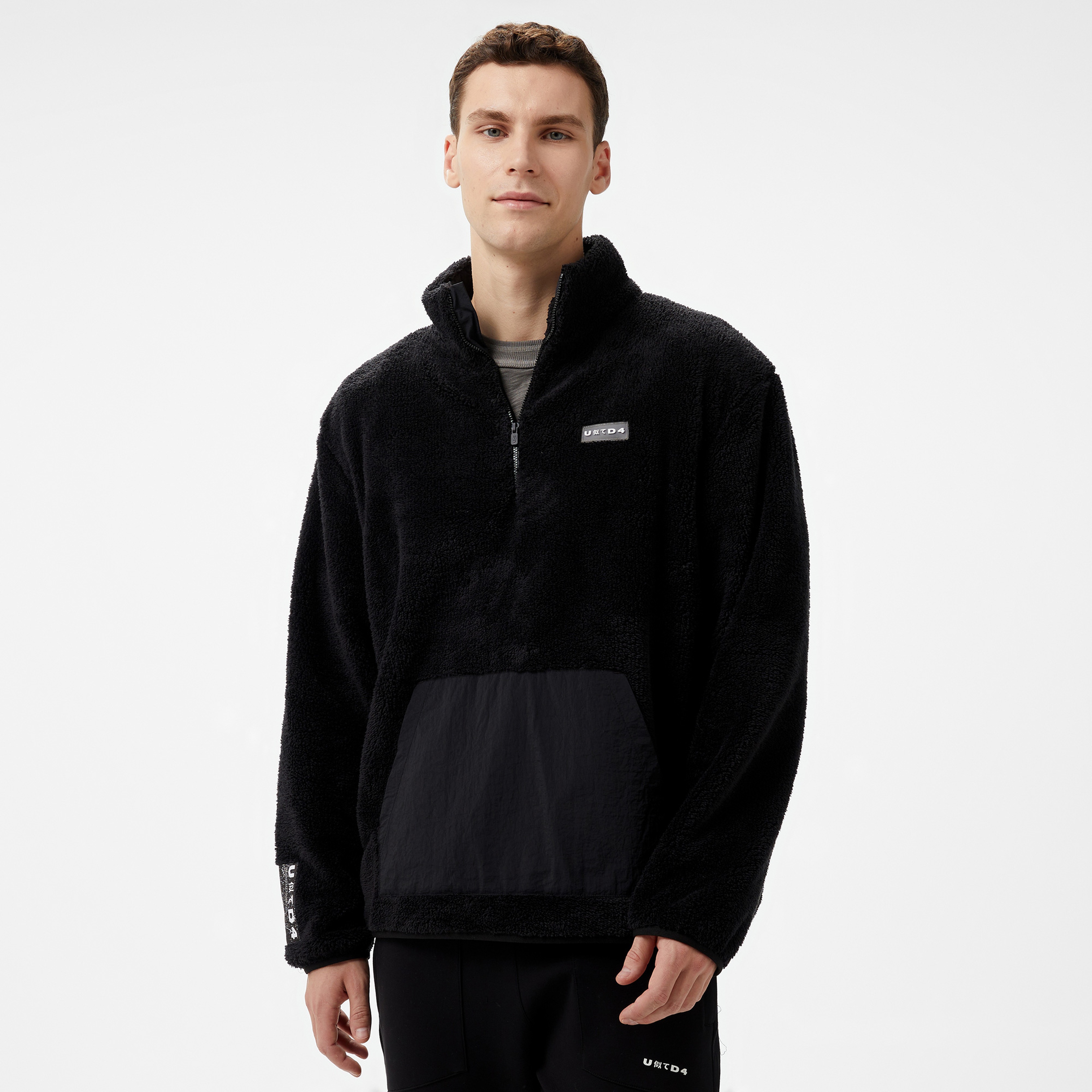 UNITED4 Erkek Siyah Sweatshirt