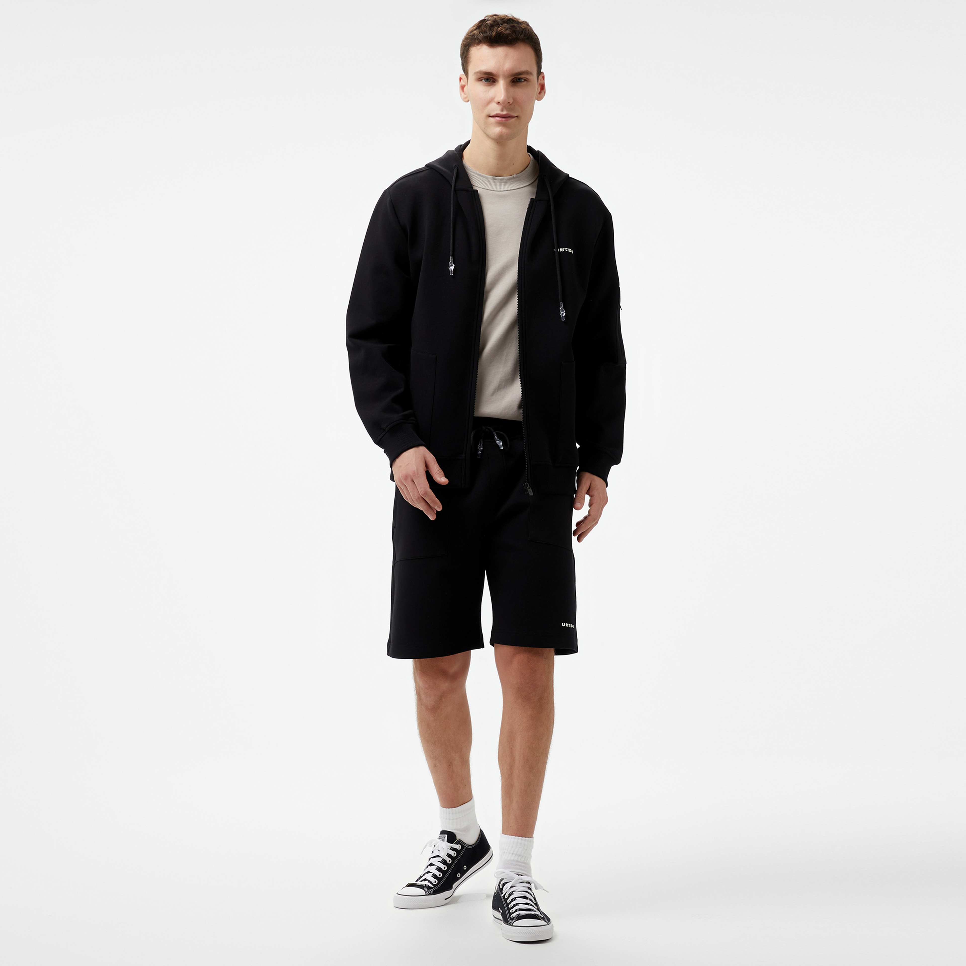 UNITED4 Erkek Siyah Sweatshirt