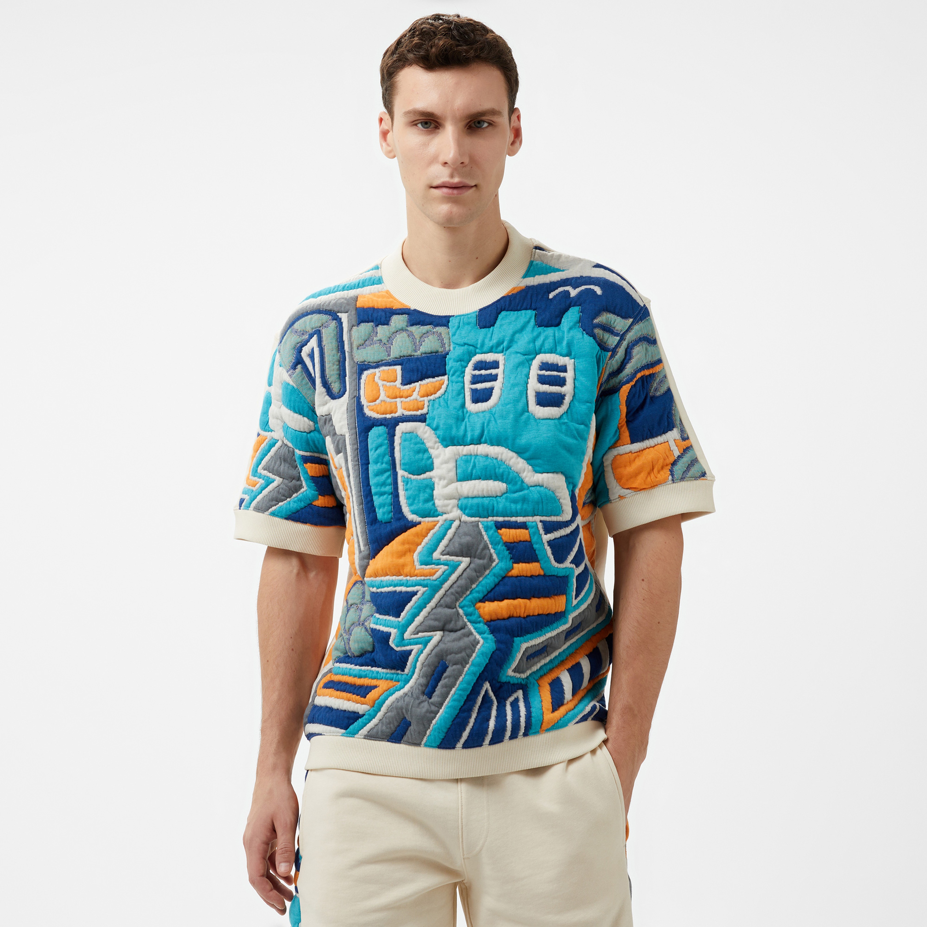 UNITED4 Cubian Erkek Krem T-Shirt