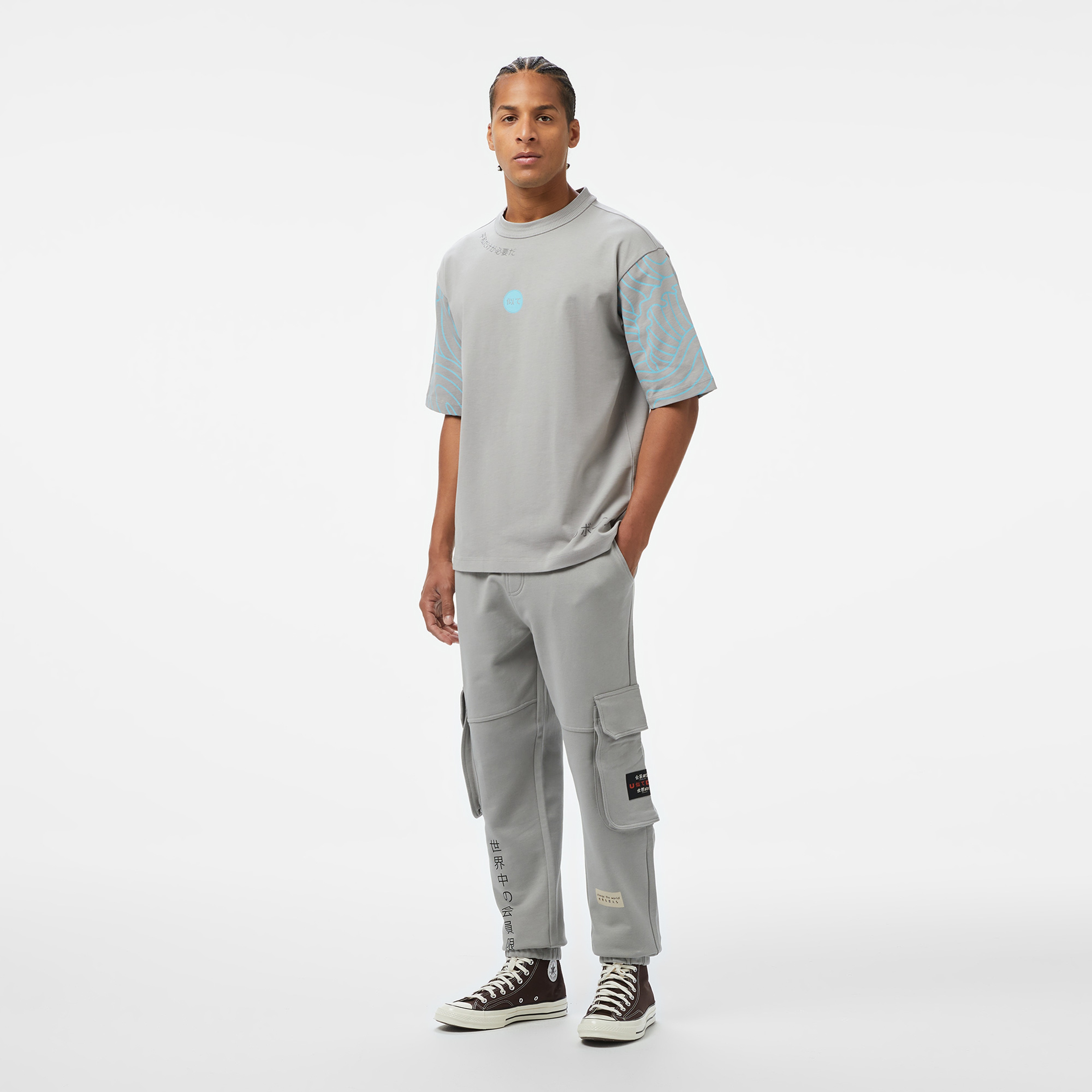 UNITED4 Erkek Gri T-Shirt