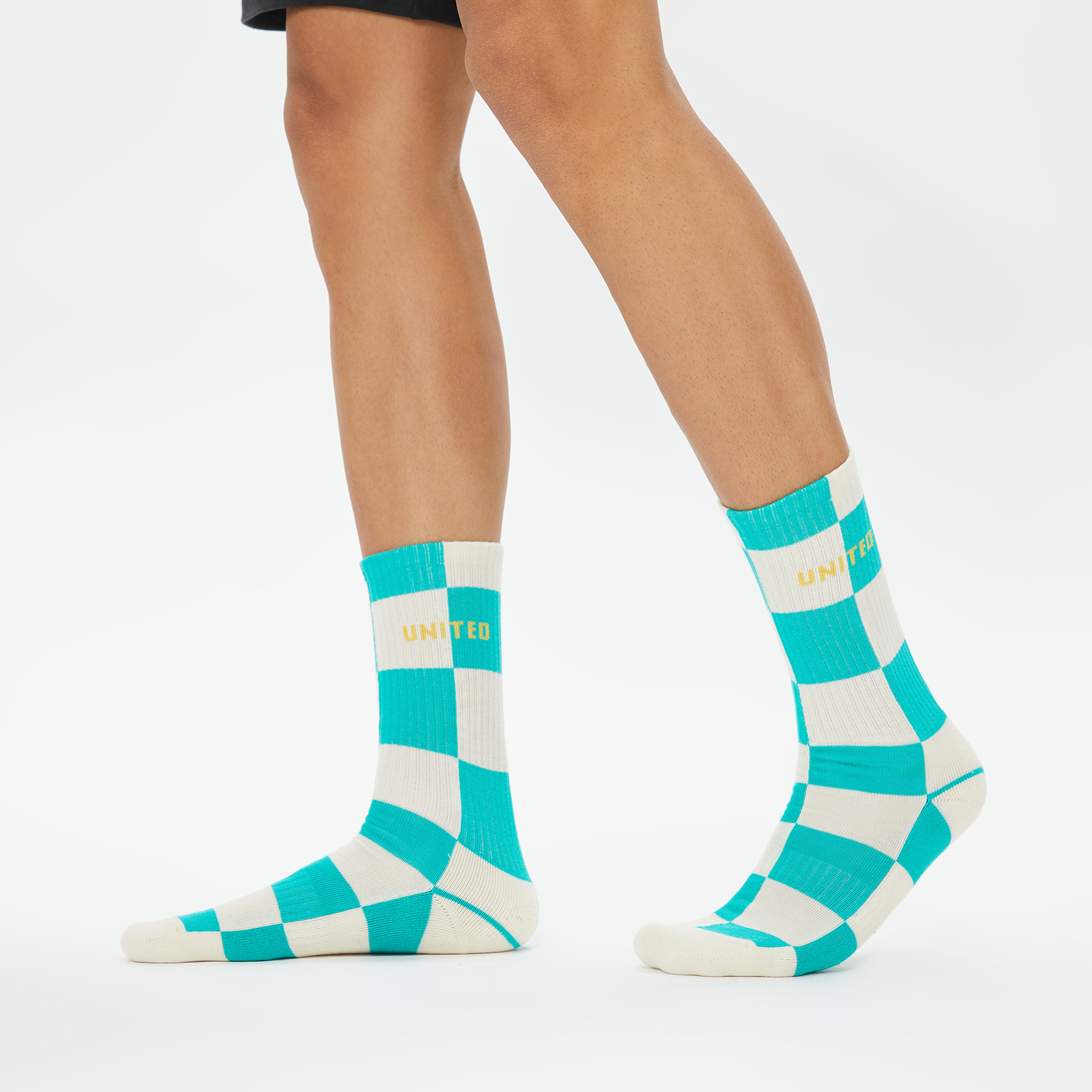 UNITED4 Street Crew Unisex Yeşil/Kahverengi 2'li Çorap