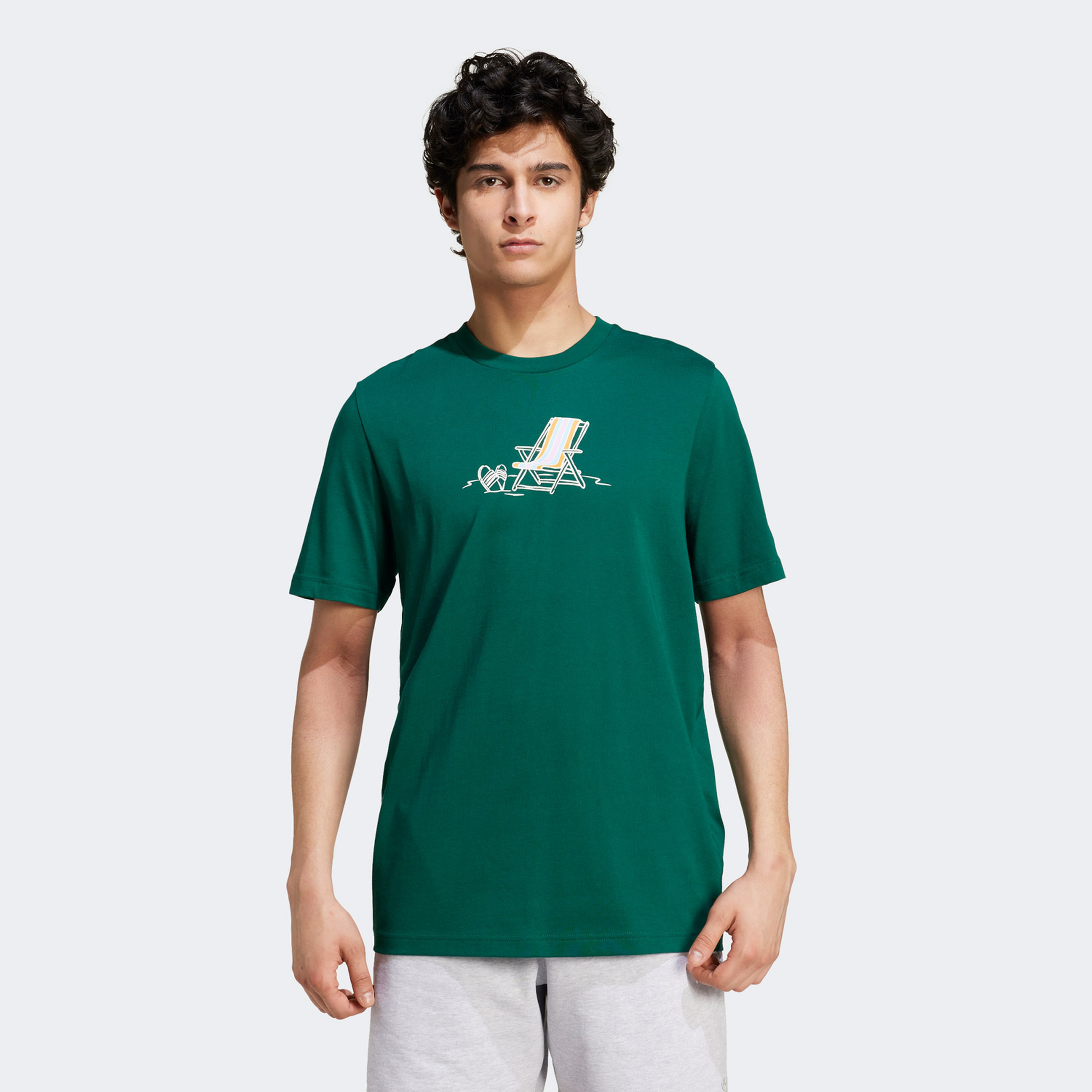 adidas 80S Graphic Erkek Yeşil T-Shirt