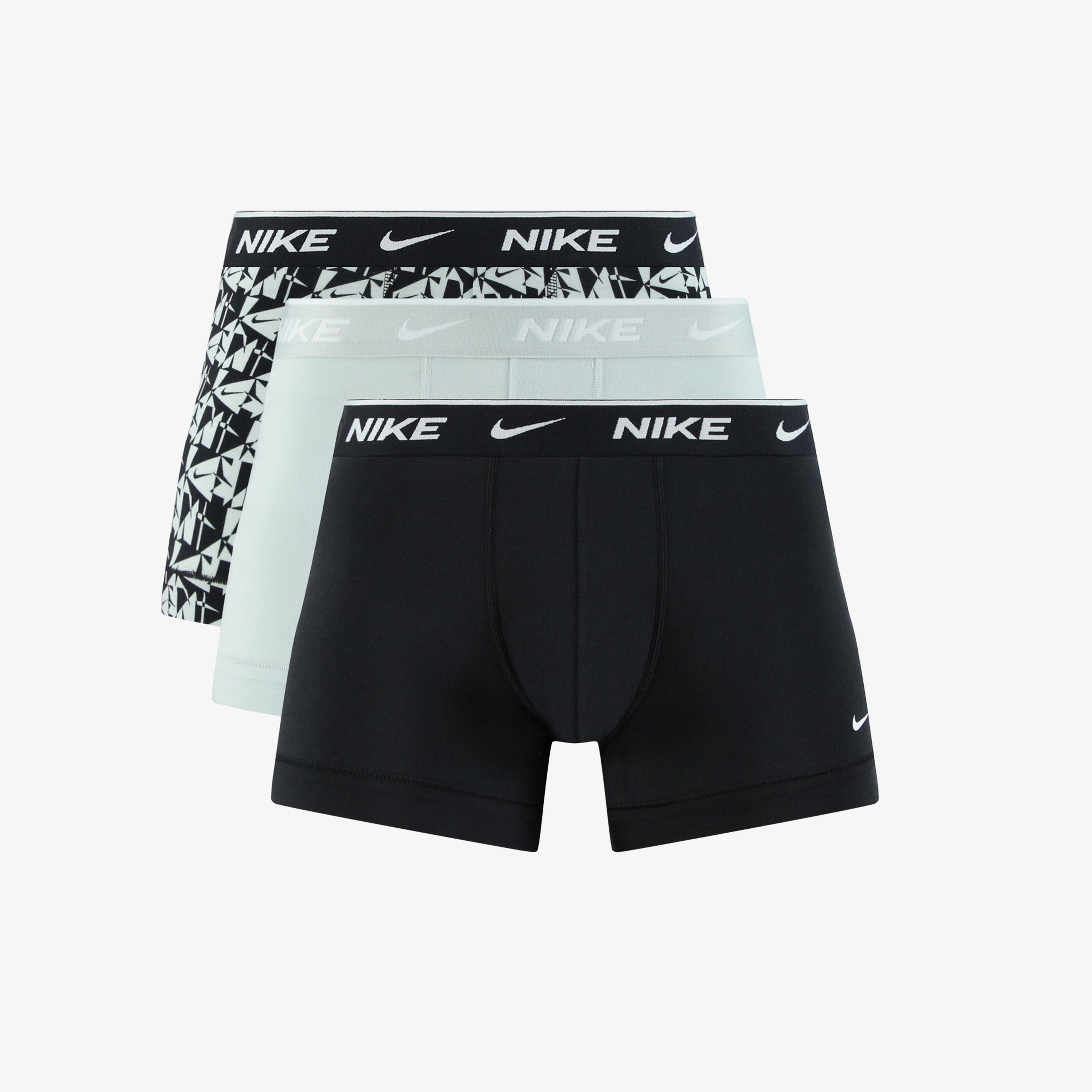 Nike Trunk 3'lü Erkek Siyah/Turkuaz/Desenli Boxer