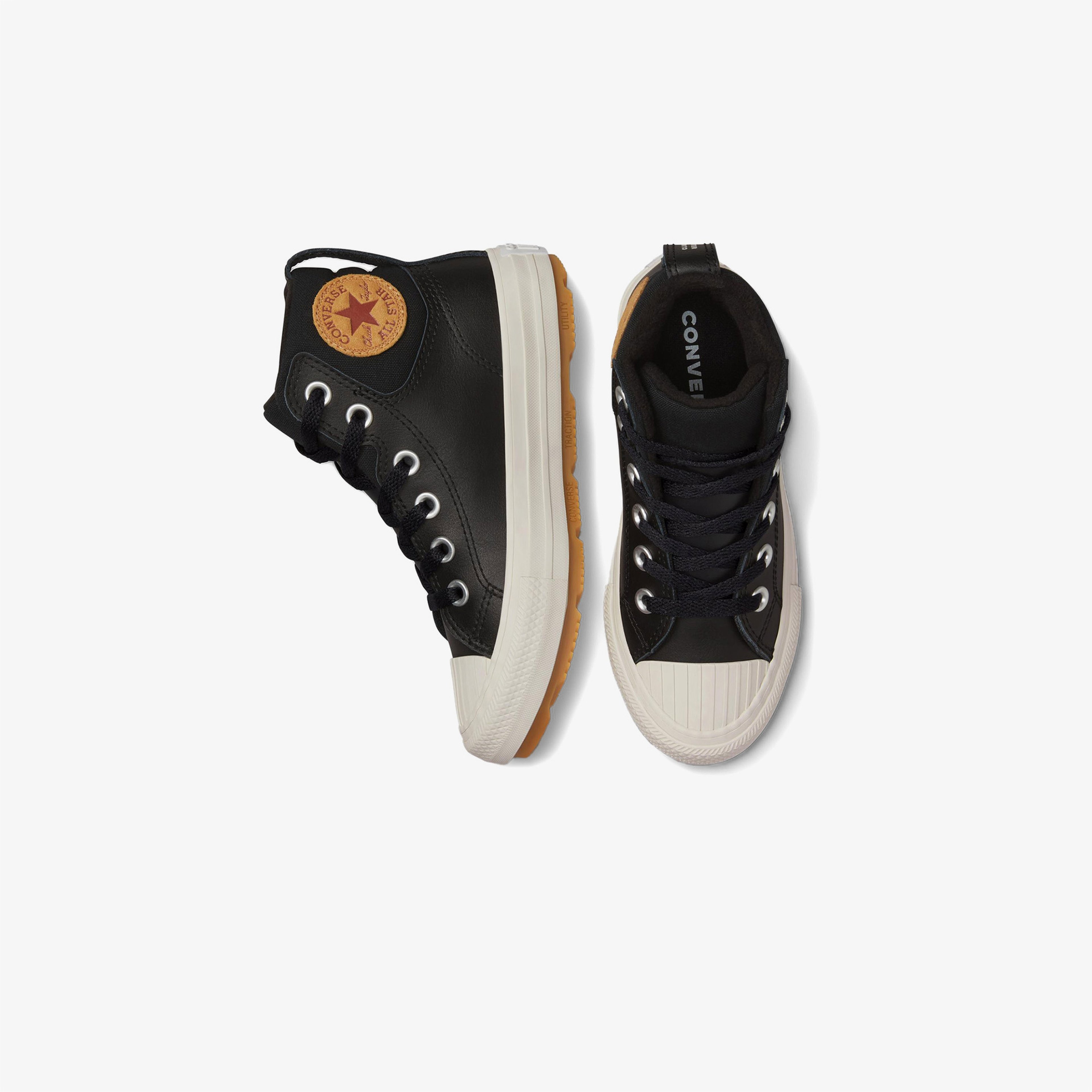 Converse Chuck Taylor All Star Berkshire Çocuk Siyah Deri Bot