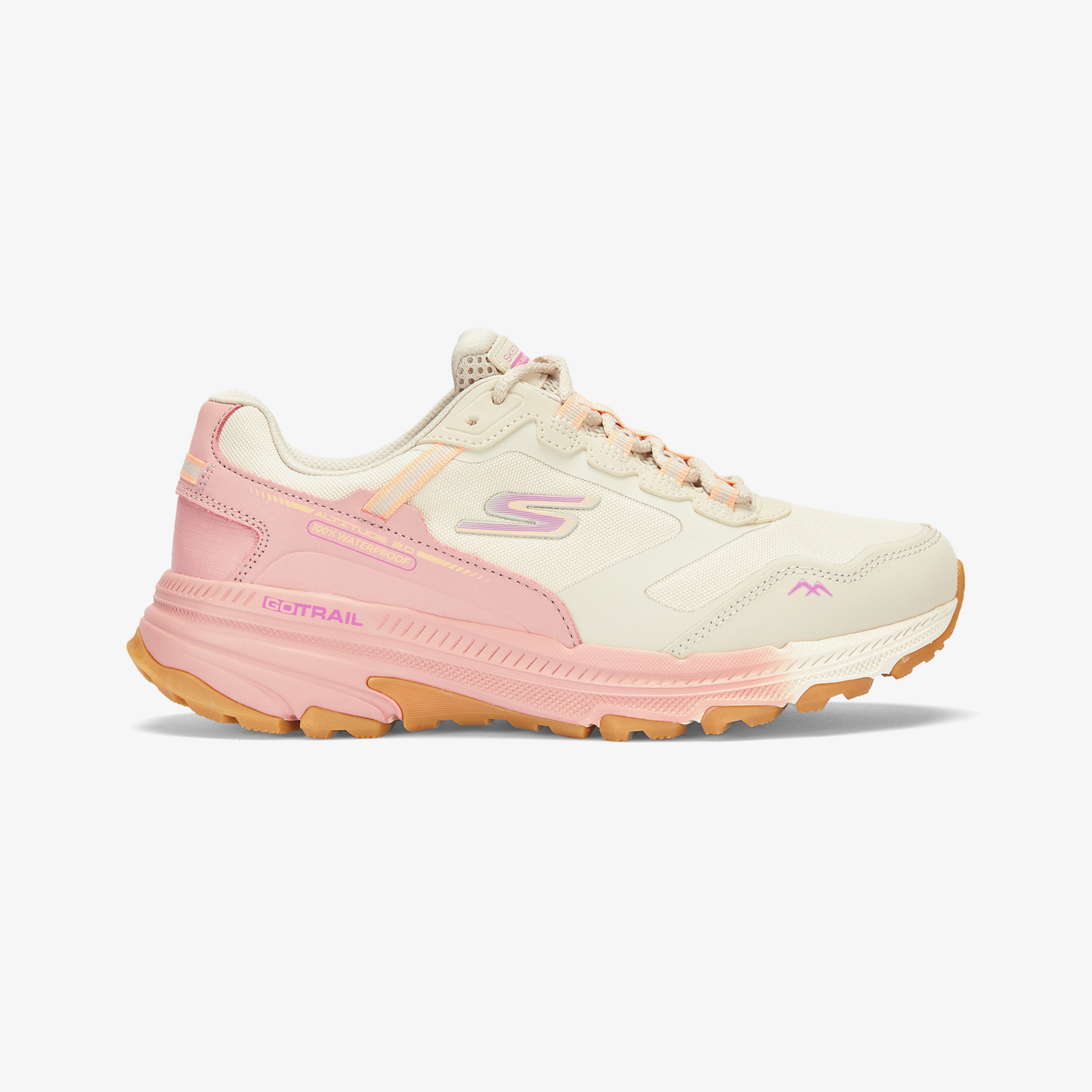 Skechers Go Run Trail Altitude 2.0 Kadın Krem Spor Ayakkabı