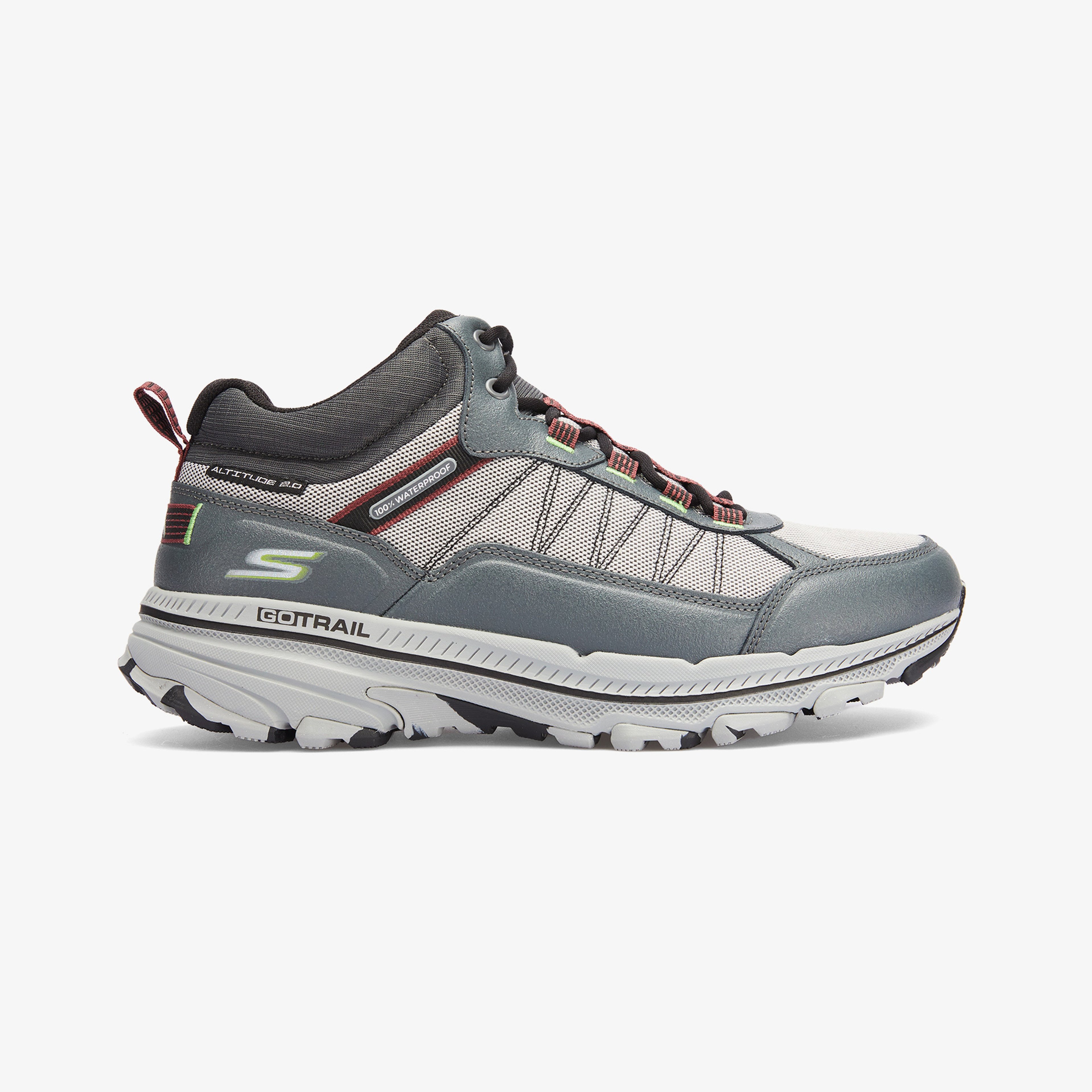 Skechers Go Run Trail Altitude 2.0 Splashproof Erkek Gri Spor Ayakkabı