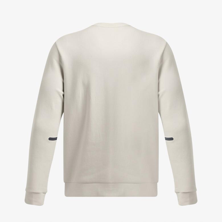 Under Armour Unstoppable Fleece Bisiklet Yaka Erkek Beyaz Sweatshirt