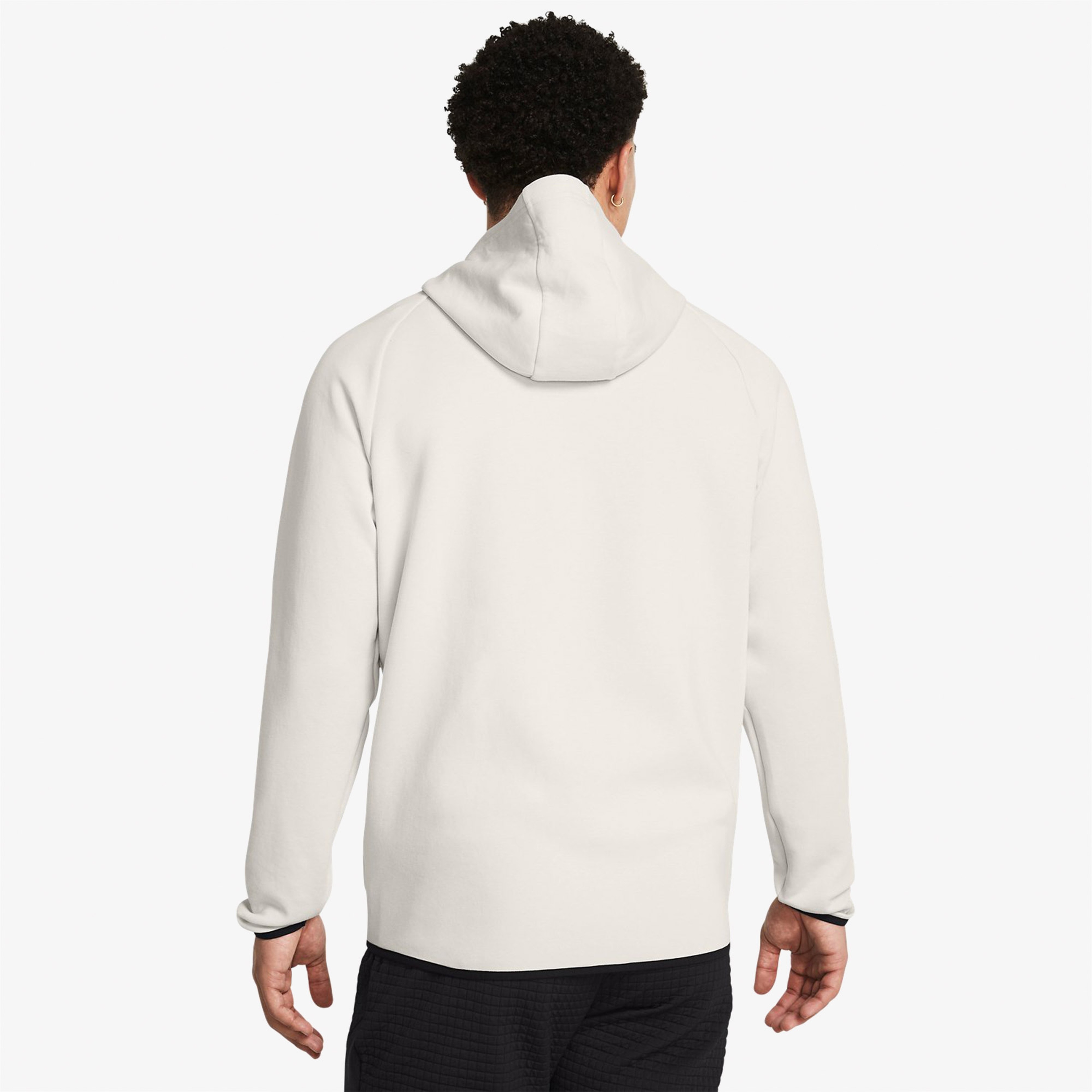 Under Armour Unstoppable Fleece Tam Fermuarlı Erkek Beyaz Sweatshirt