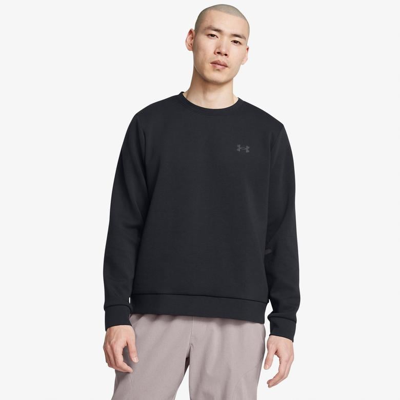 Under Armour Unstoppable Flc Crew Eu Erkek Siyah Sweatshirt