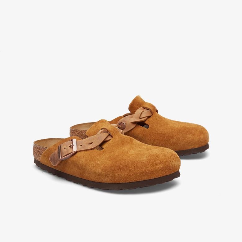 Birkenstock Boston Vl Braided Kadın Kahverengi Terlik