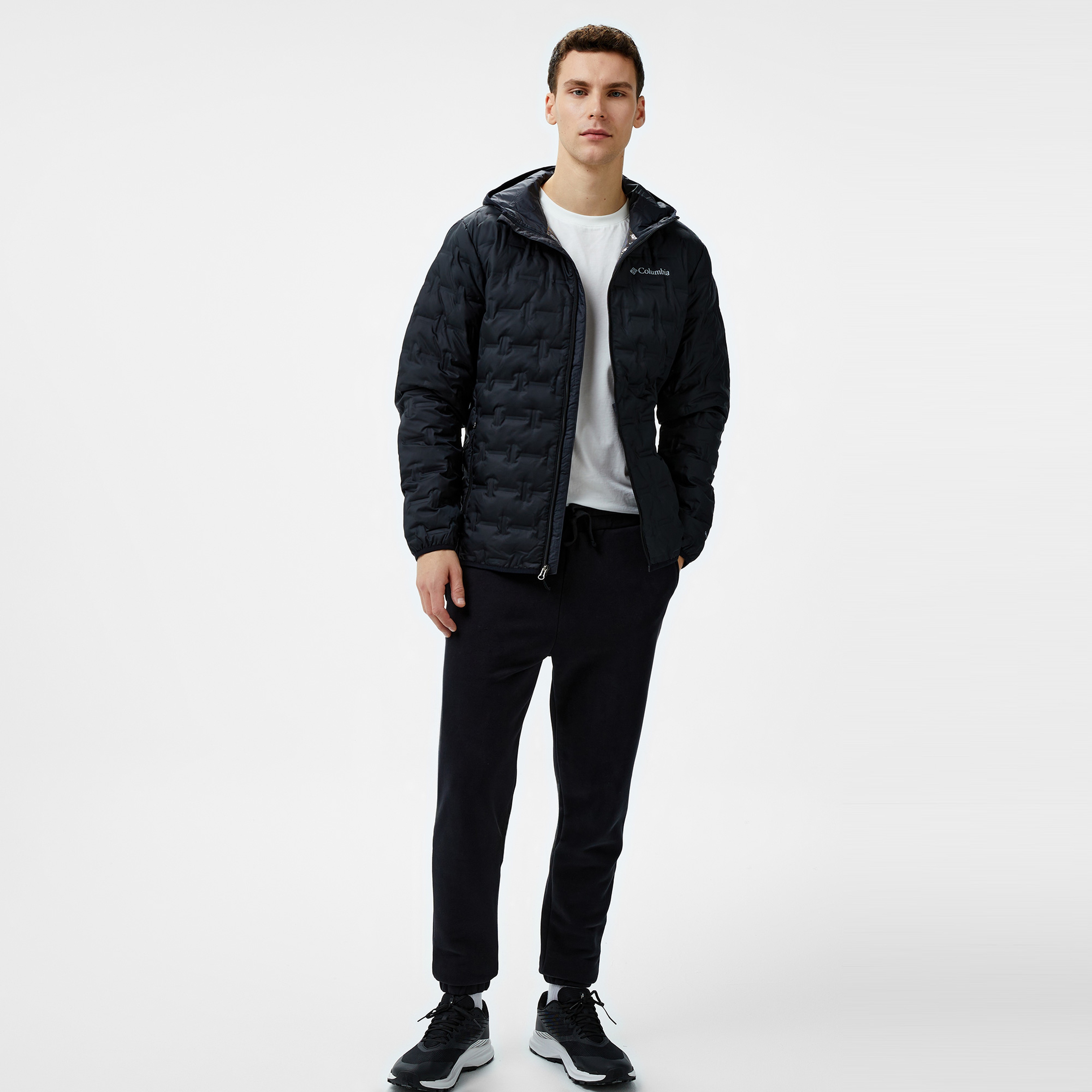 Columbia Delta Ridge Down Hooded Erkek Siyah Mont