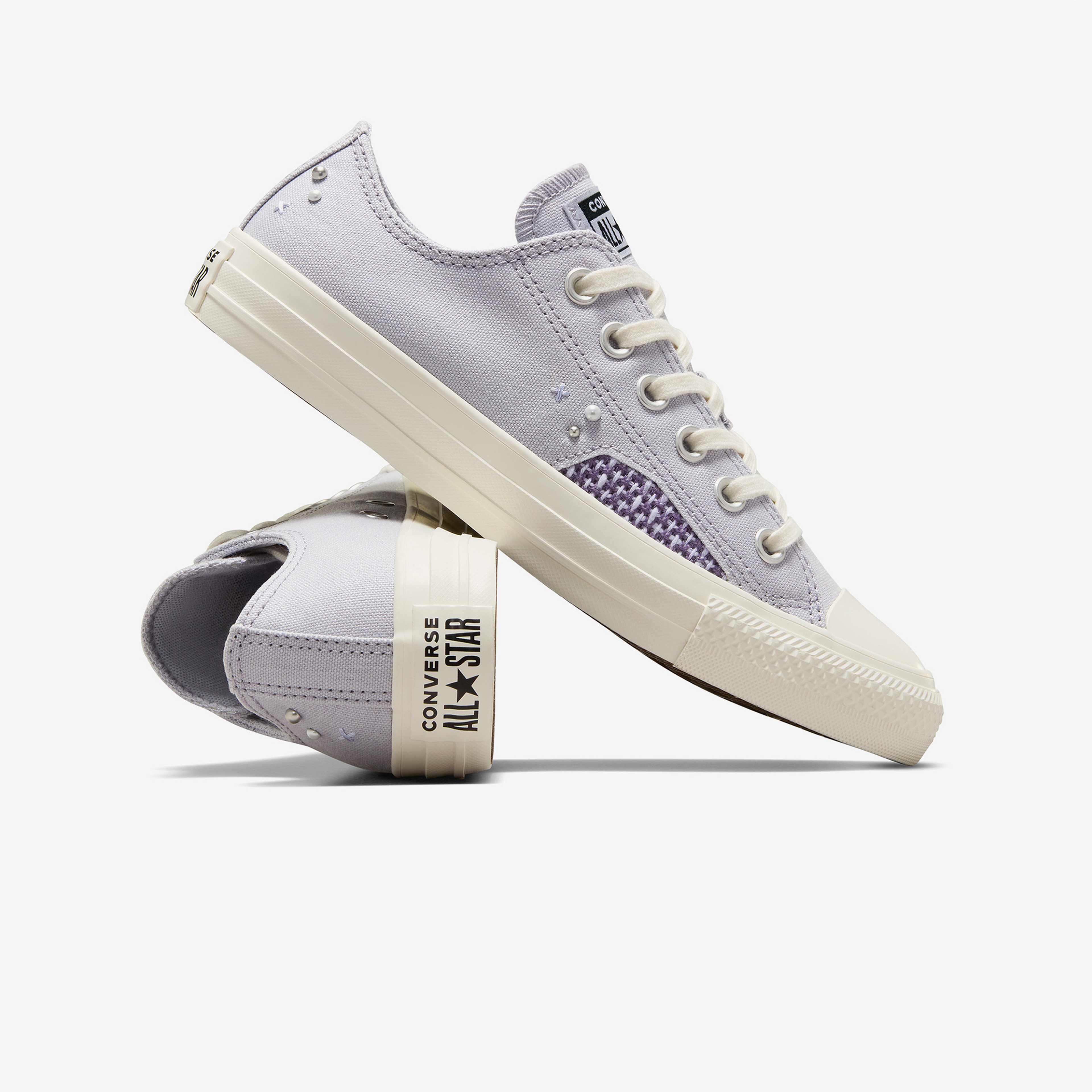 Converse Chuck Taylor All Star Pearls & Studs Low Top Ghost Town Unisex Mor Sneaker