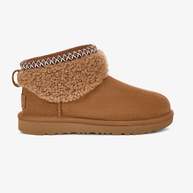Ugg Kahverengi Ugg Classic Ultra Mini Maxi Curly Çocuk Bot
