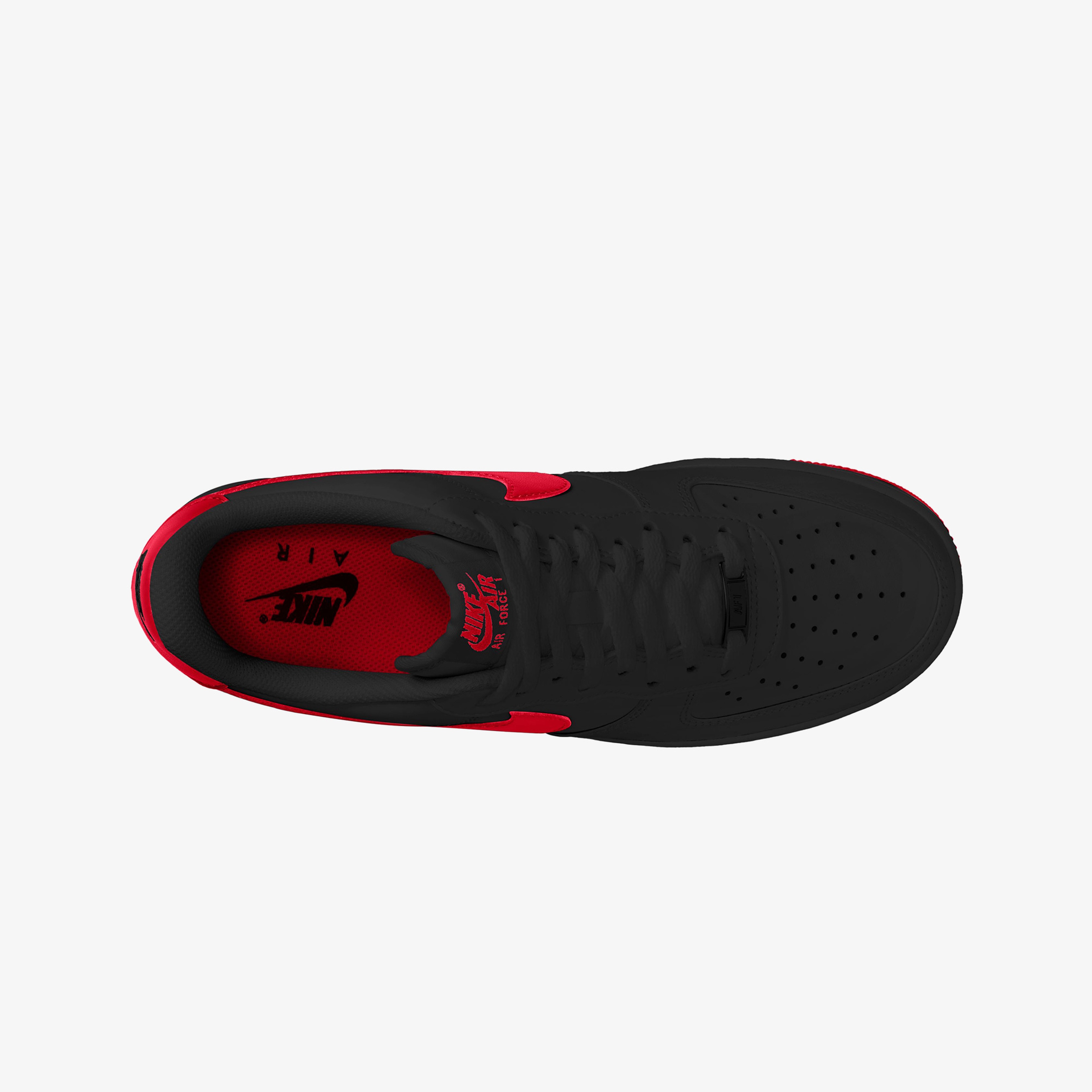 Nike Air Force Low 1 'Bred' Erkek Siyah Sneaker