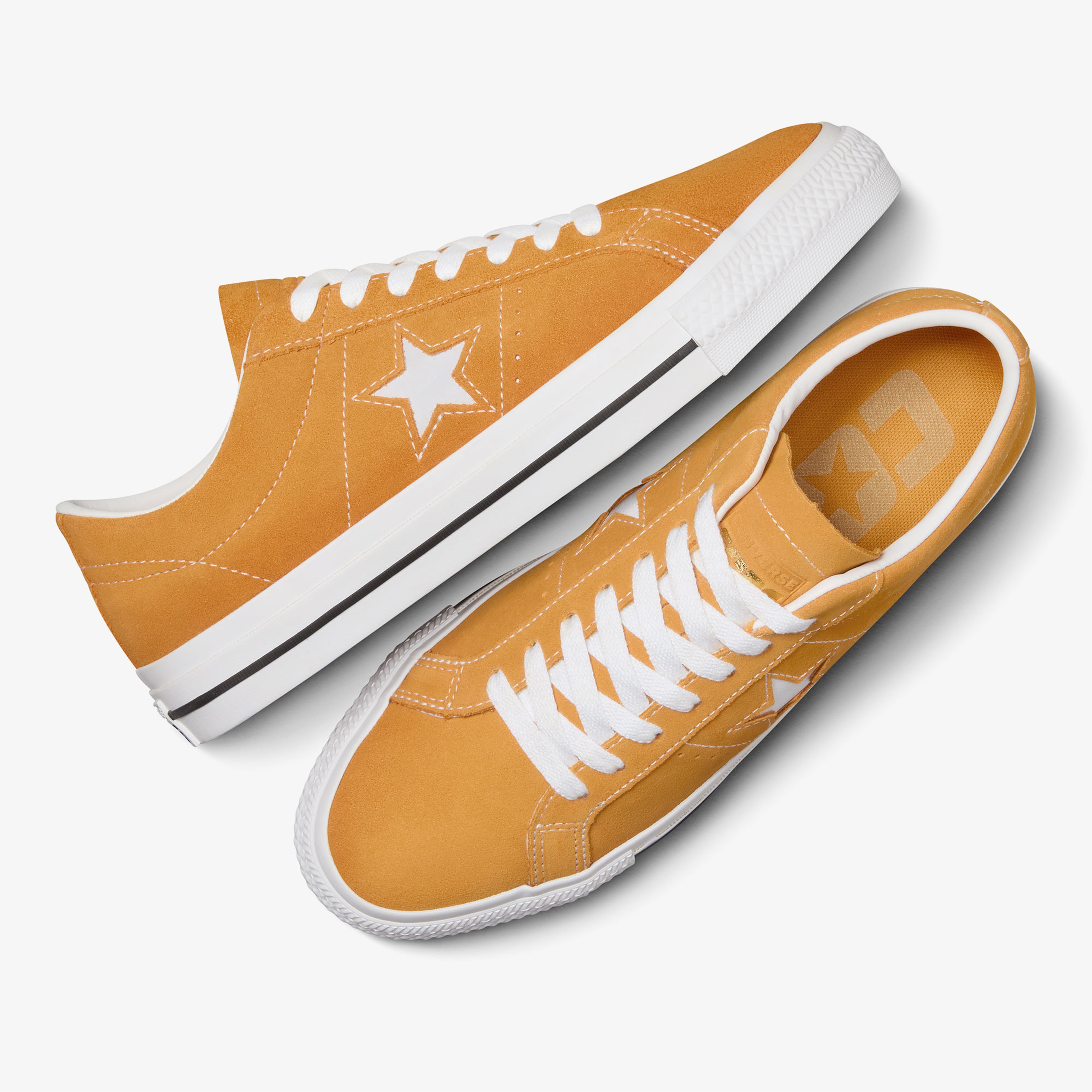 Converse One Star Pro Unisex Sarı Süet Deri Sneaker