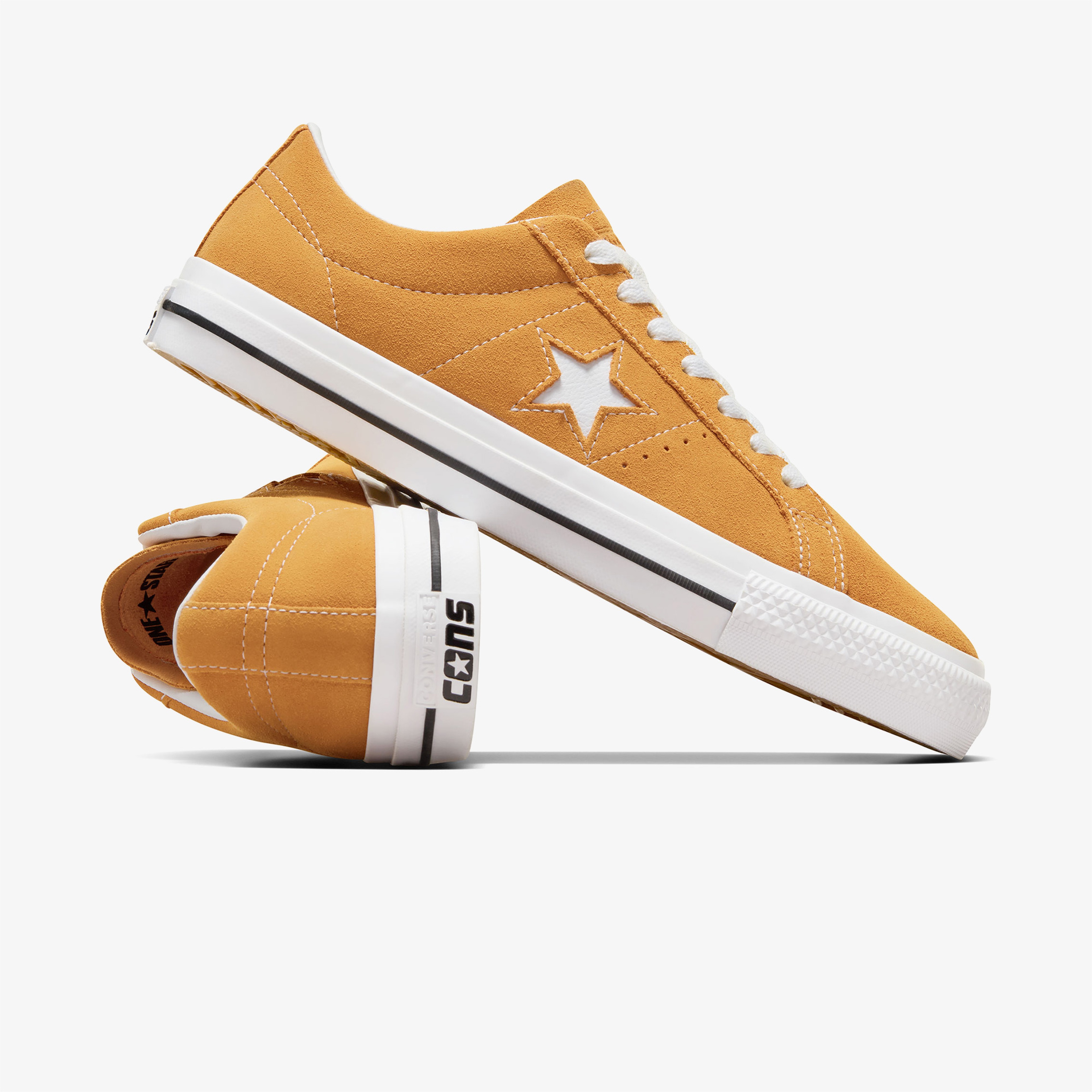 Converse One Star Pro Unisex Sarı Süet Deri Sneaker