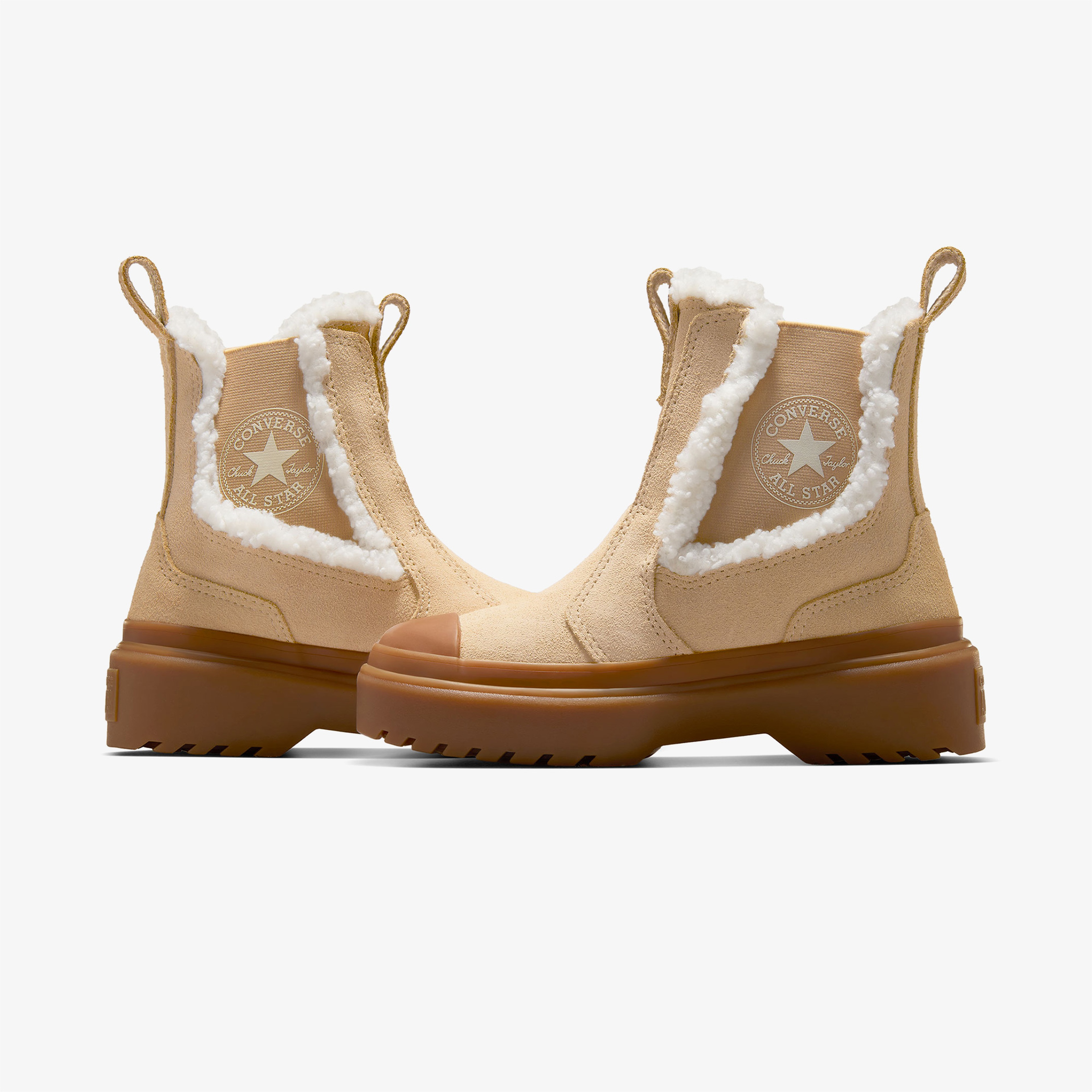 Converse Chuck Taylor All Star Chelsea Lugged Çocuk Kahverengi Süet Platform Bot