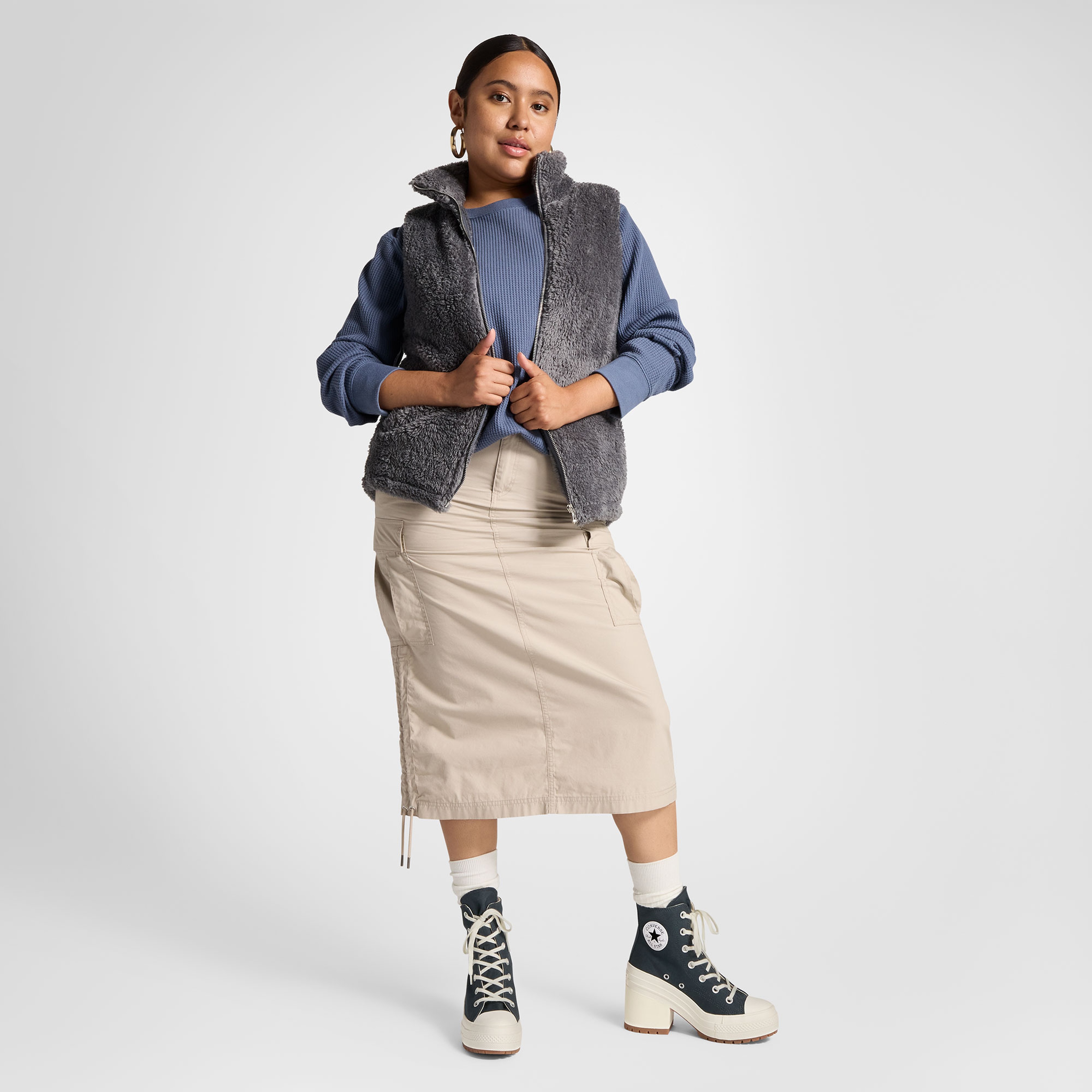 Converse Chuck 70 De Luxe Heel Unisex Siyah Platform Sneaker