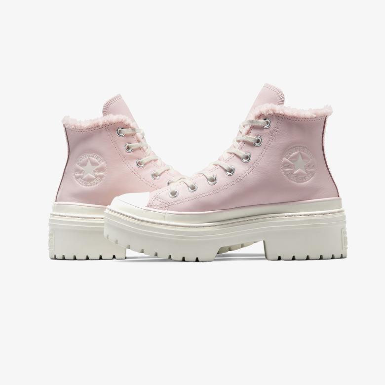 Converse Chuck Taylor All Star Lugged Heel Unisex Pembe Deri Platform Bot