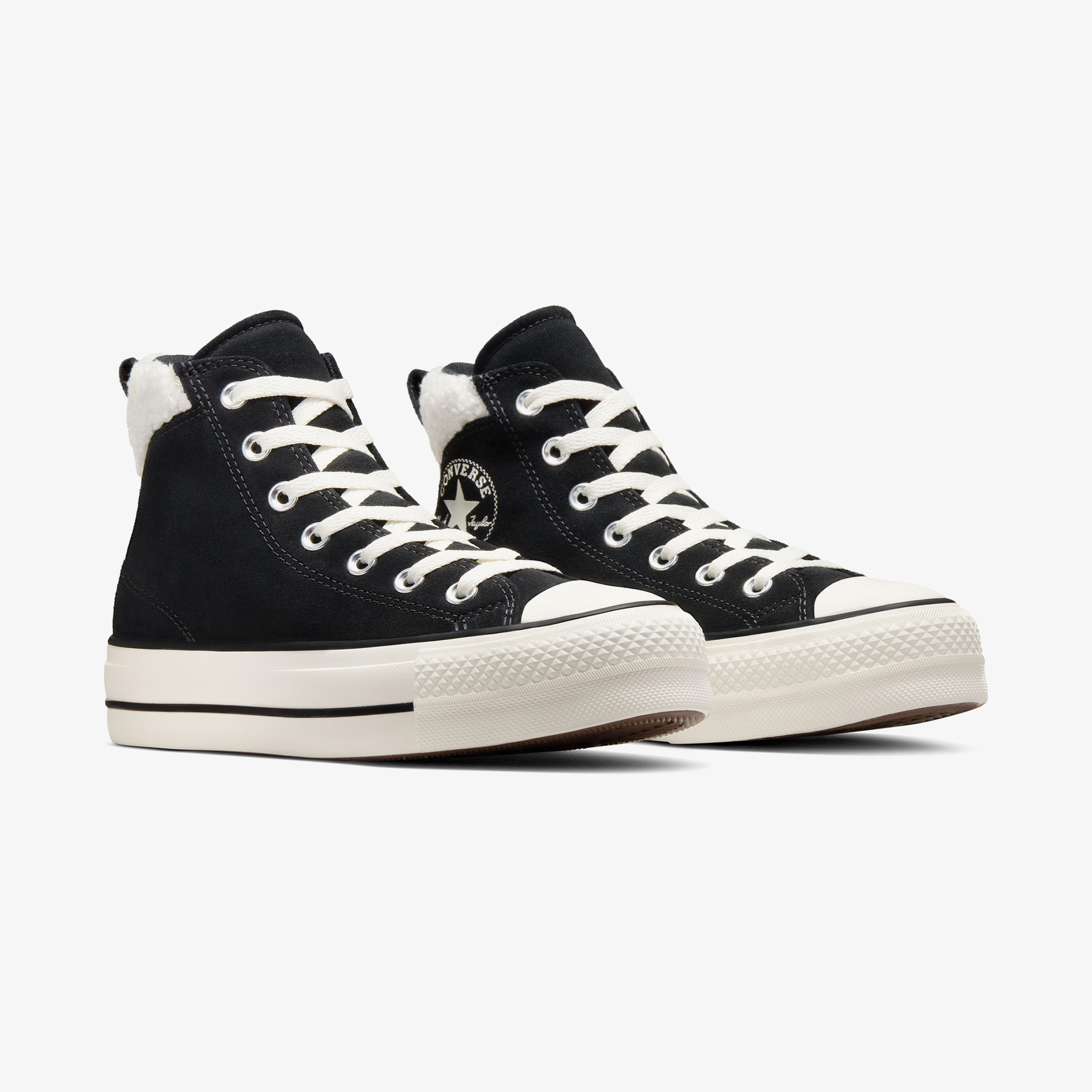 Converse Chuck Taylor All Star Puff Lift Unisex Siyah Deri Platform Sneaker