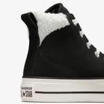 Converse Chuck Taylor All Star Puff Lift Unisex Siyah Deri Platform Sneaker