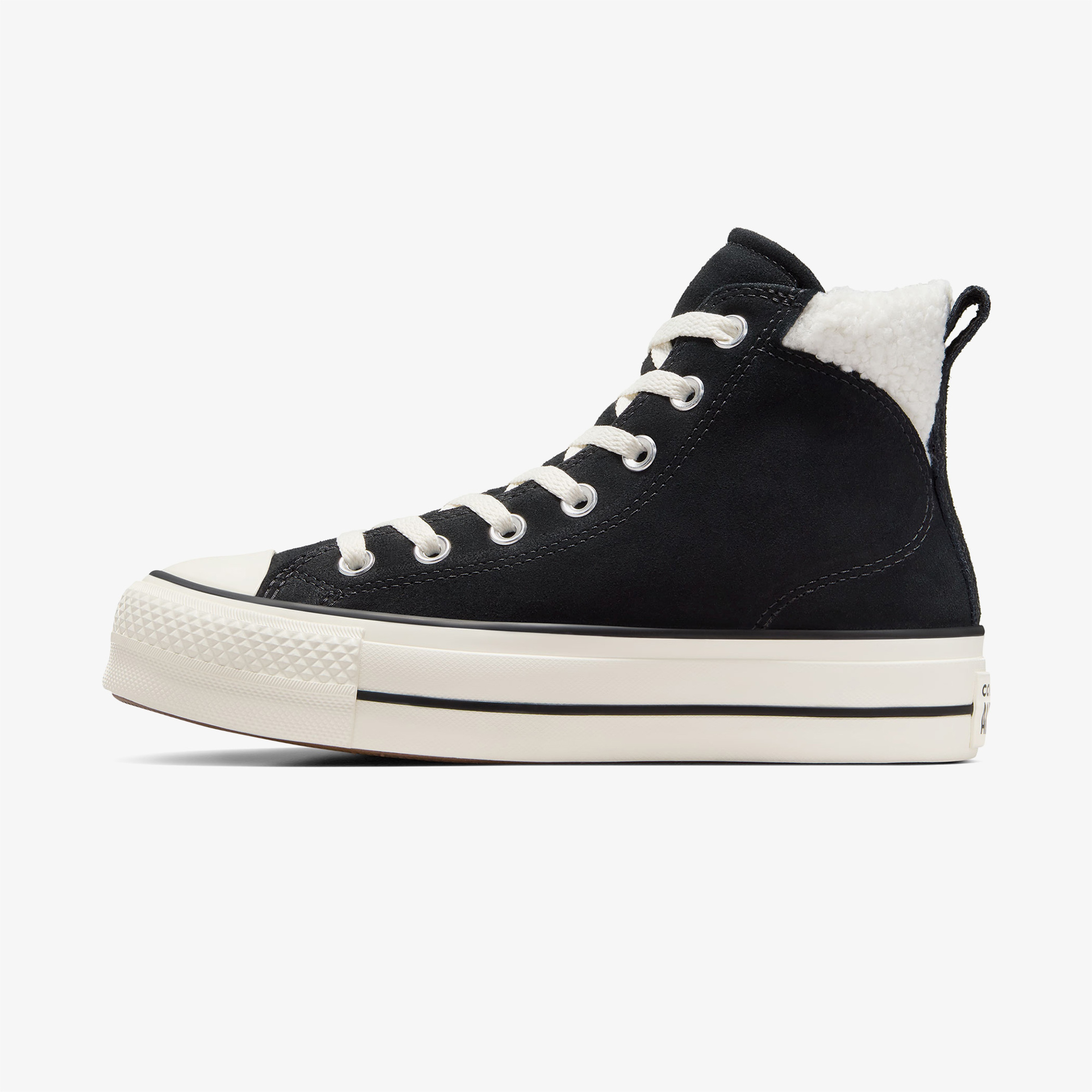 Converse Chuck Taylor All Star Puff Lift Unisex Siyah Deri Platform Sneaker