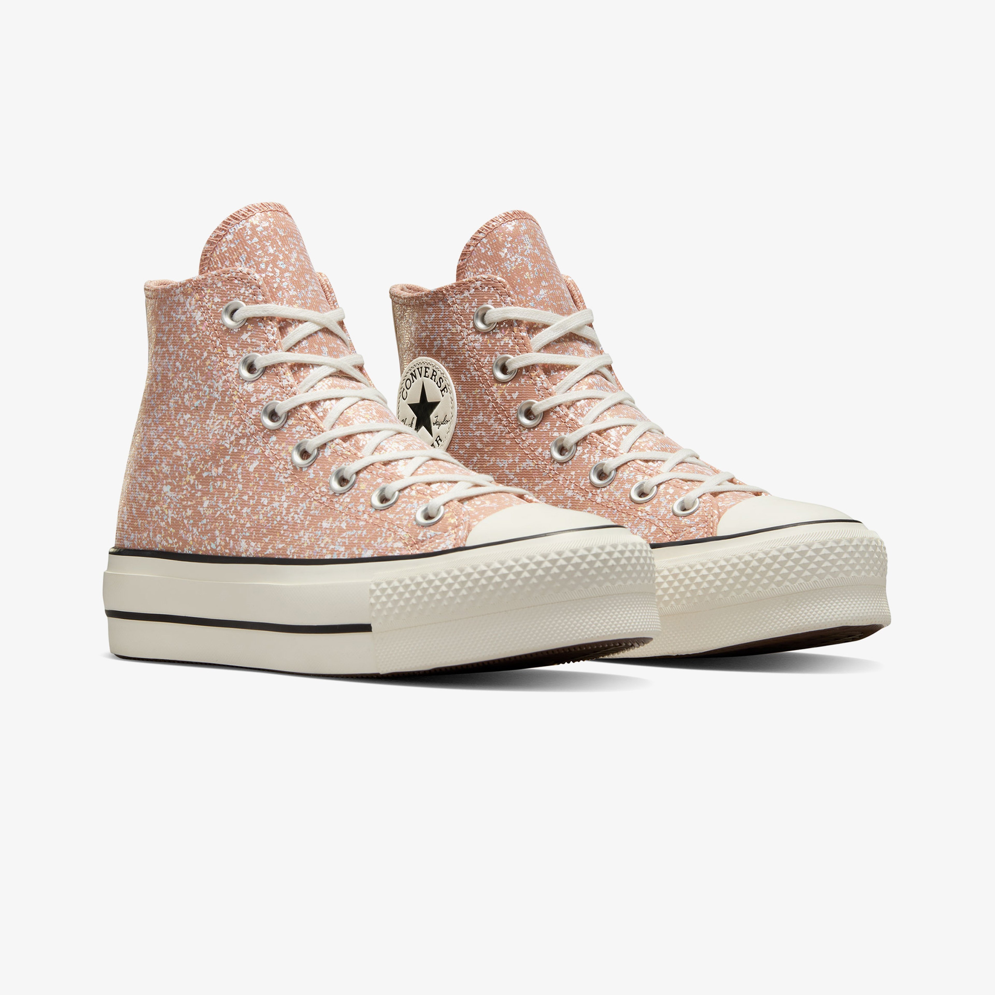 Converse Chuck Taylor All Star Lift Glitter Unisex Turuncu Platform Sneaker