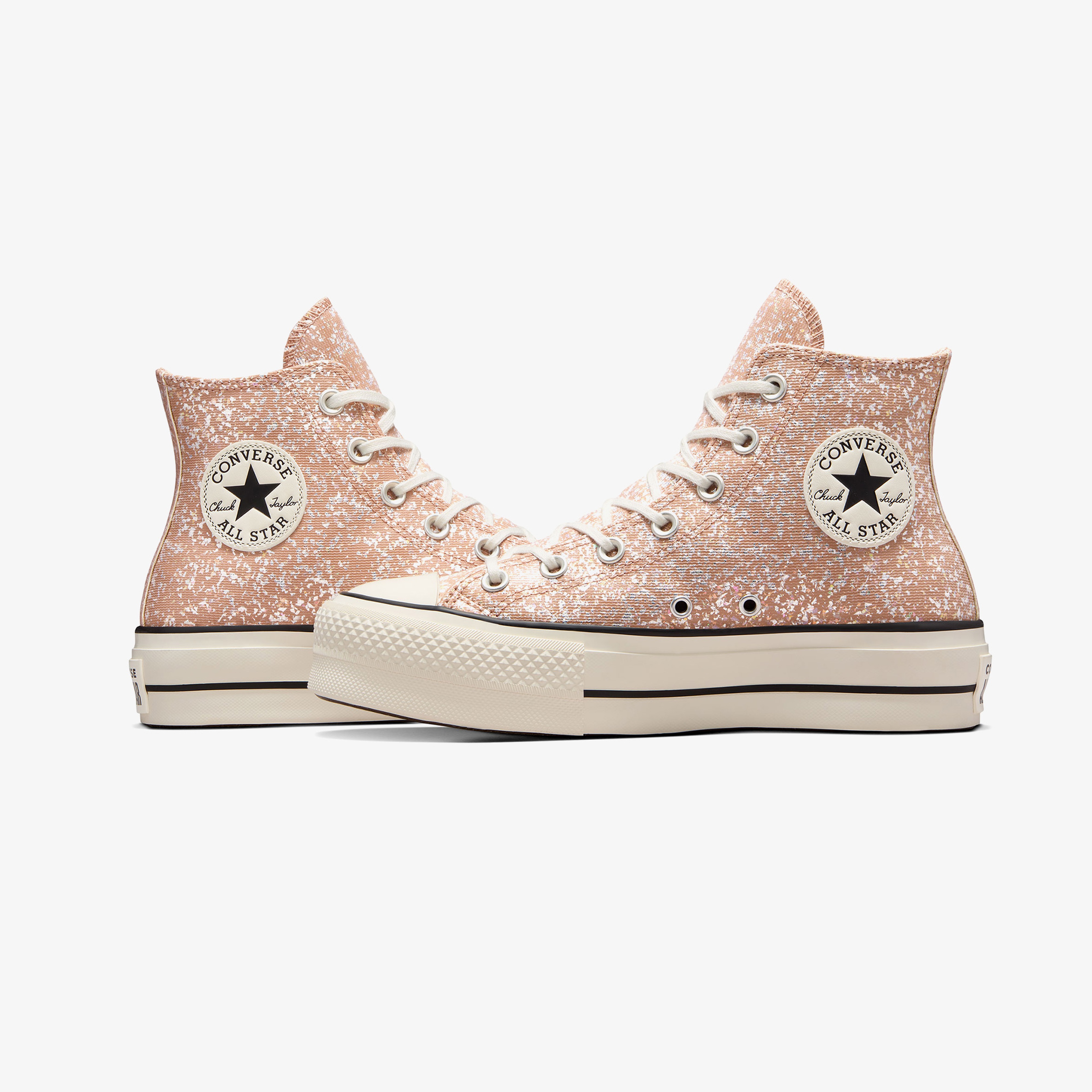 Converse Chuck Taylor All Star Lift Glitter Unisex Turuncu Platform Sneaker