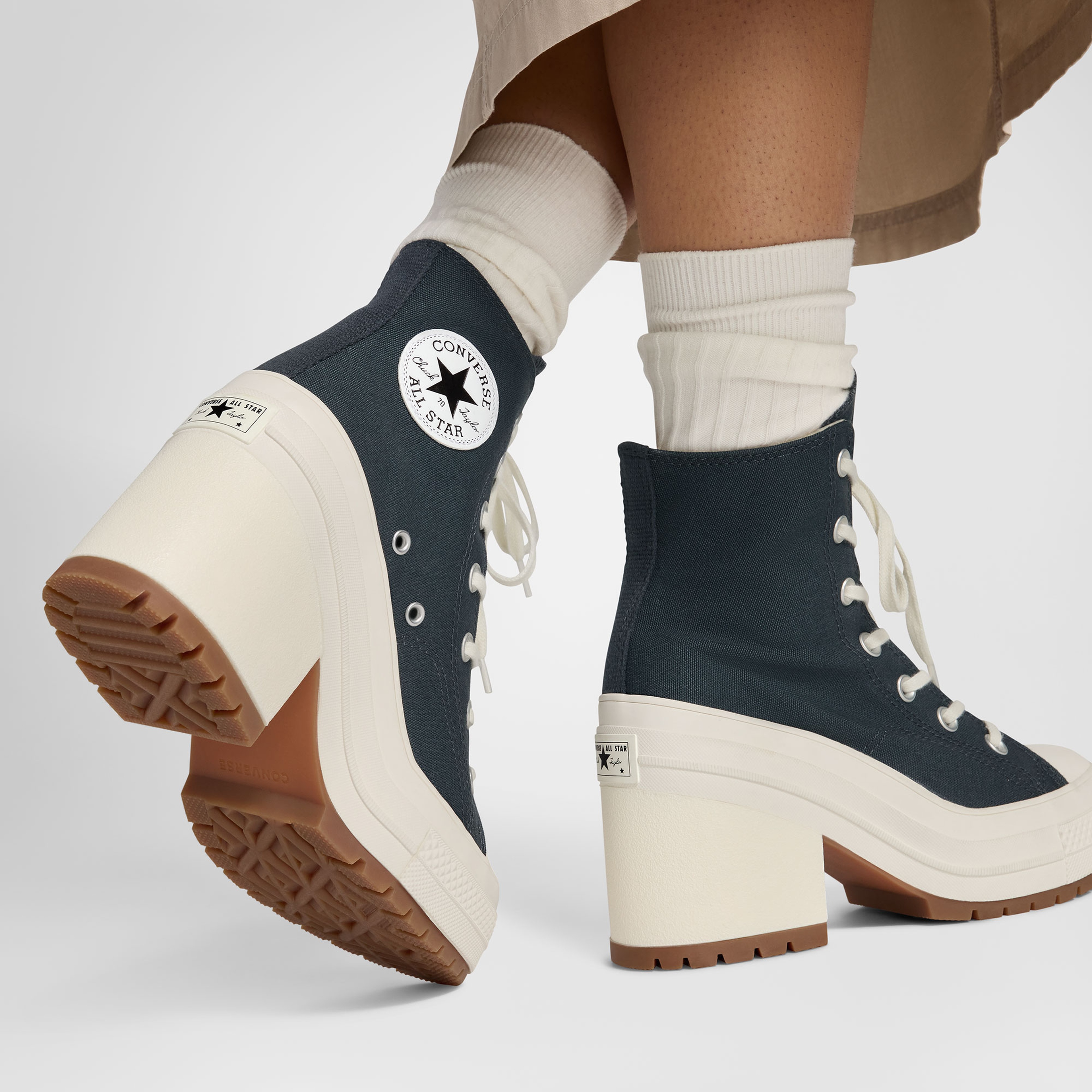 Converse Chuck 70 De Luxe Heel Unisex Siyah Platform Sneaker