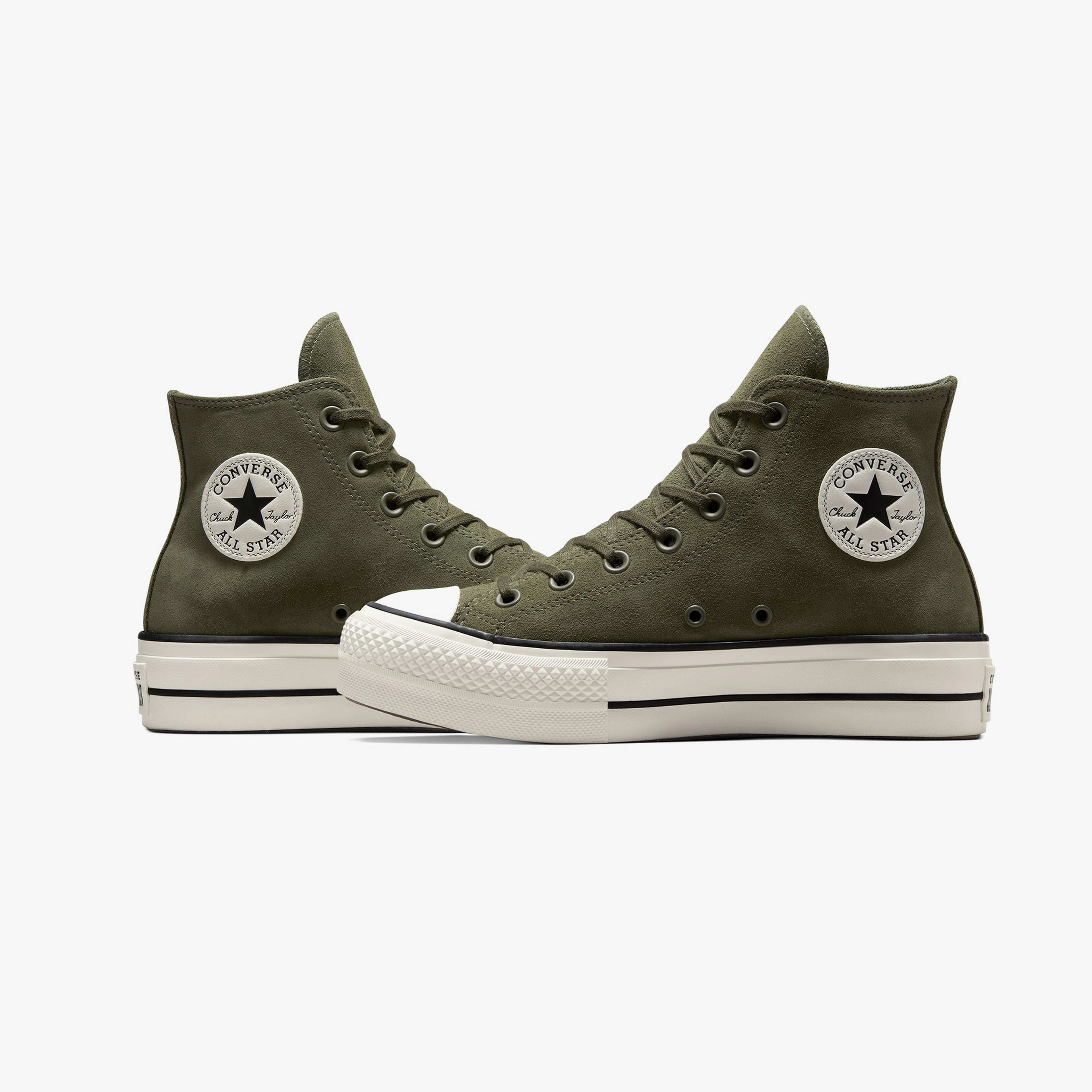 Converse Chuck Taylor All Star Lift Unisex Yeşil Süet Platform Sneaker