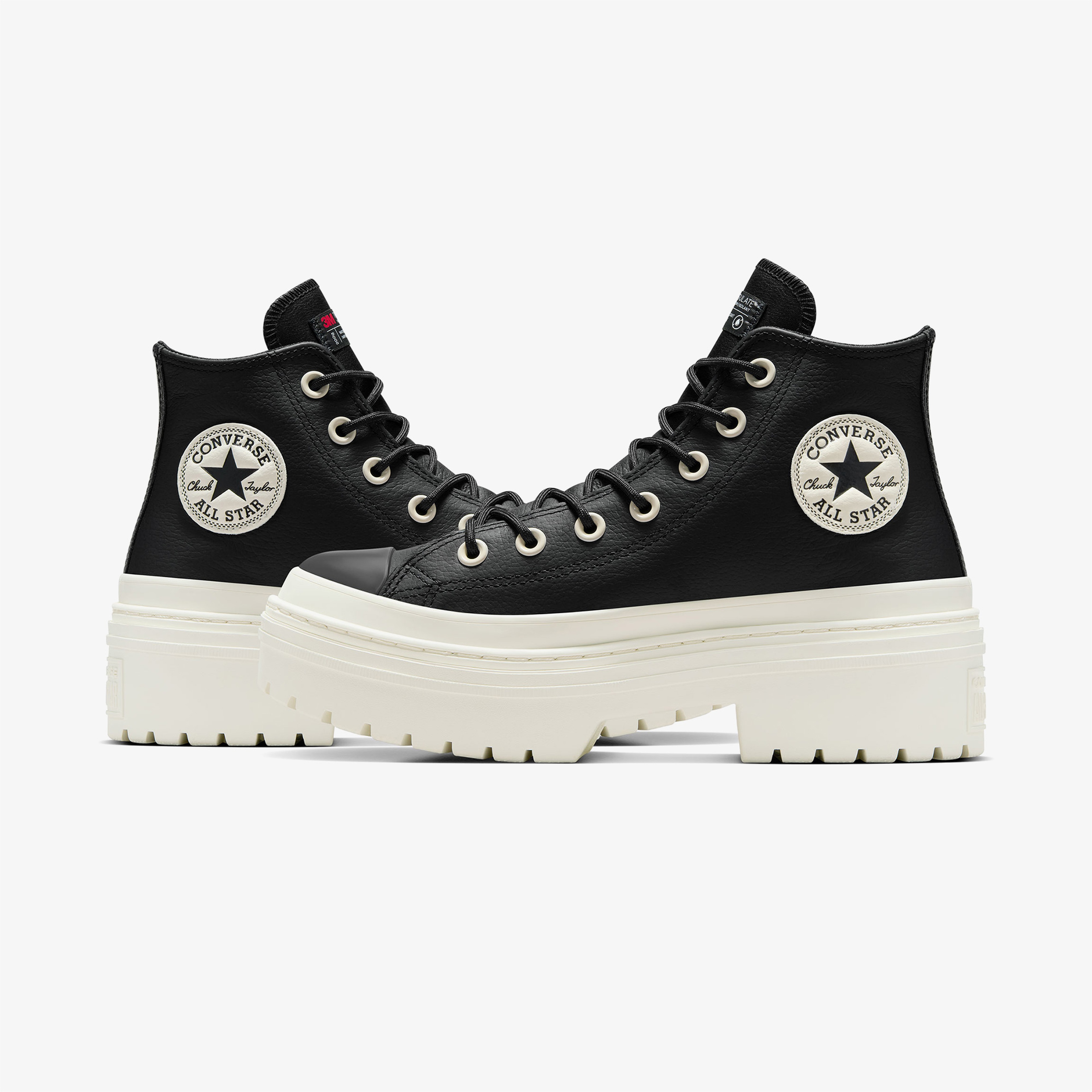 Converse Chuck Taylor All Star Lugged Heel Unisex Siyah Deri Platform Bot