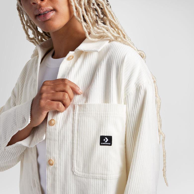 Converse Classic Kadın Kadife Krem Gömlek