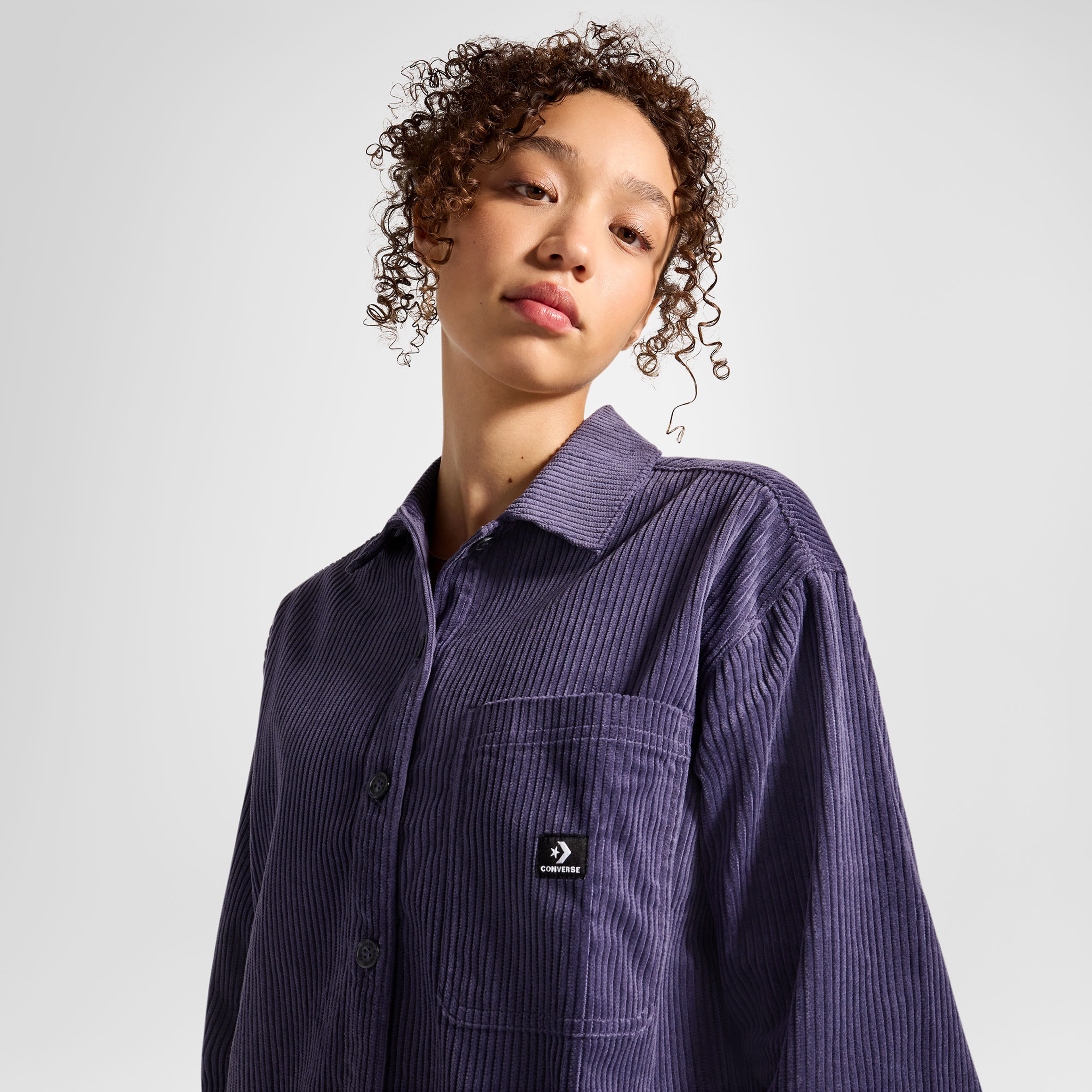 Converse Classic Kadın Kadife Mor Gömlek