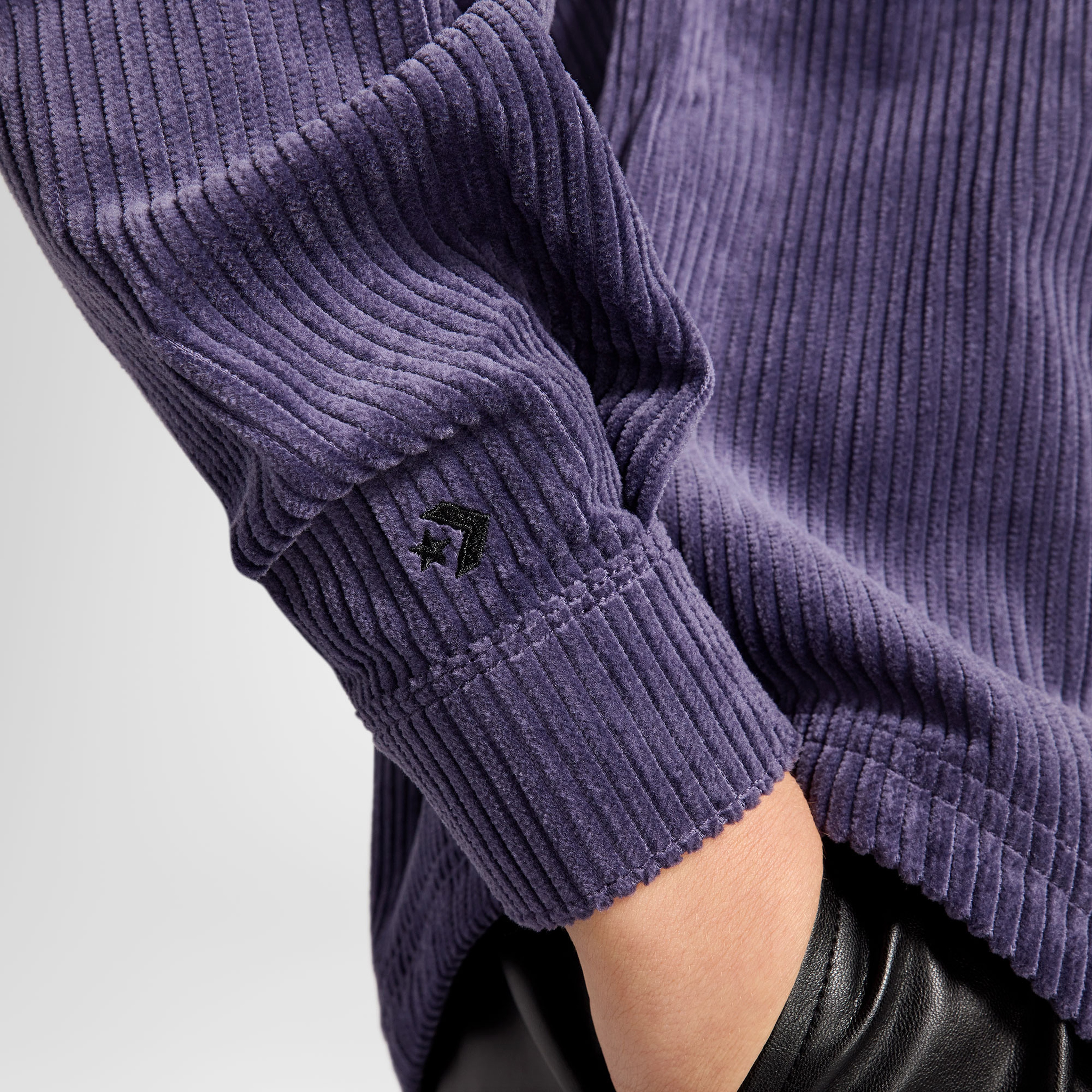 Converse Classic Kadın Kadife Mor Gömlek