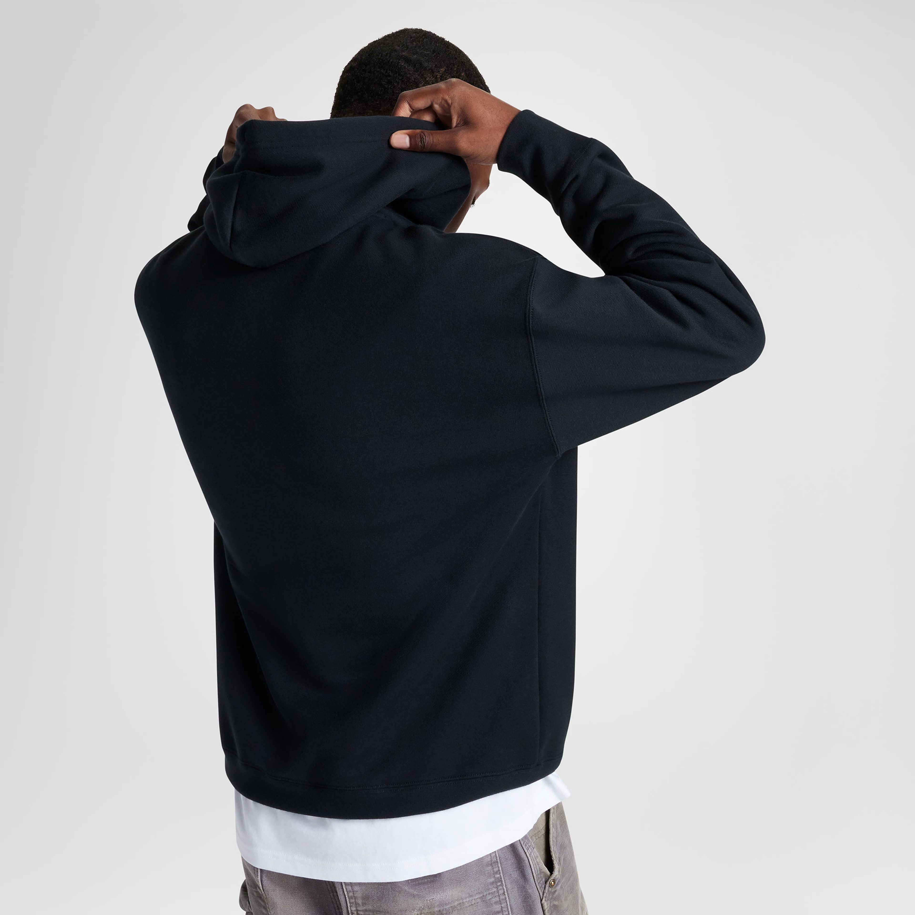 Converse Classic Erkek Loose Fit Siyah Hoodie