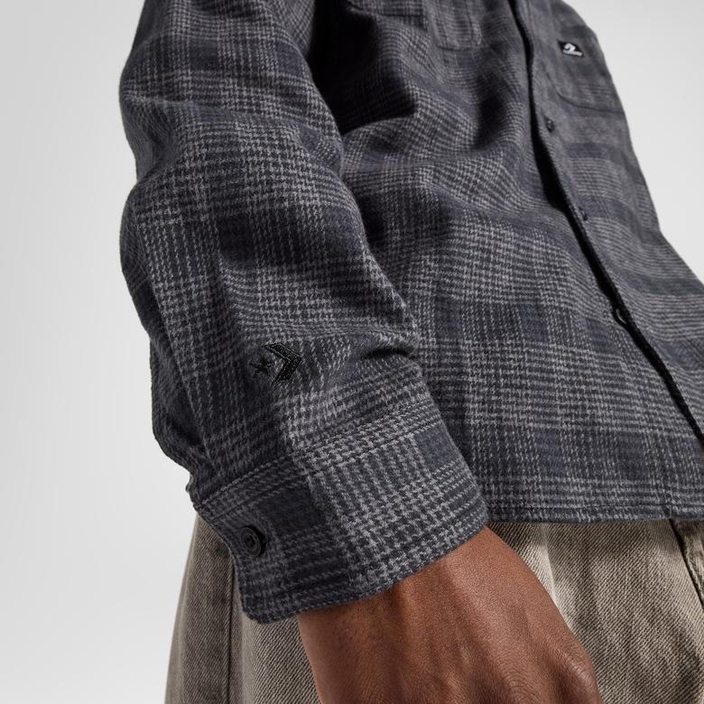 Converse Erkek Ekose Gri Siyah Gömlek